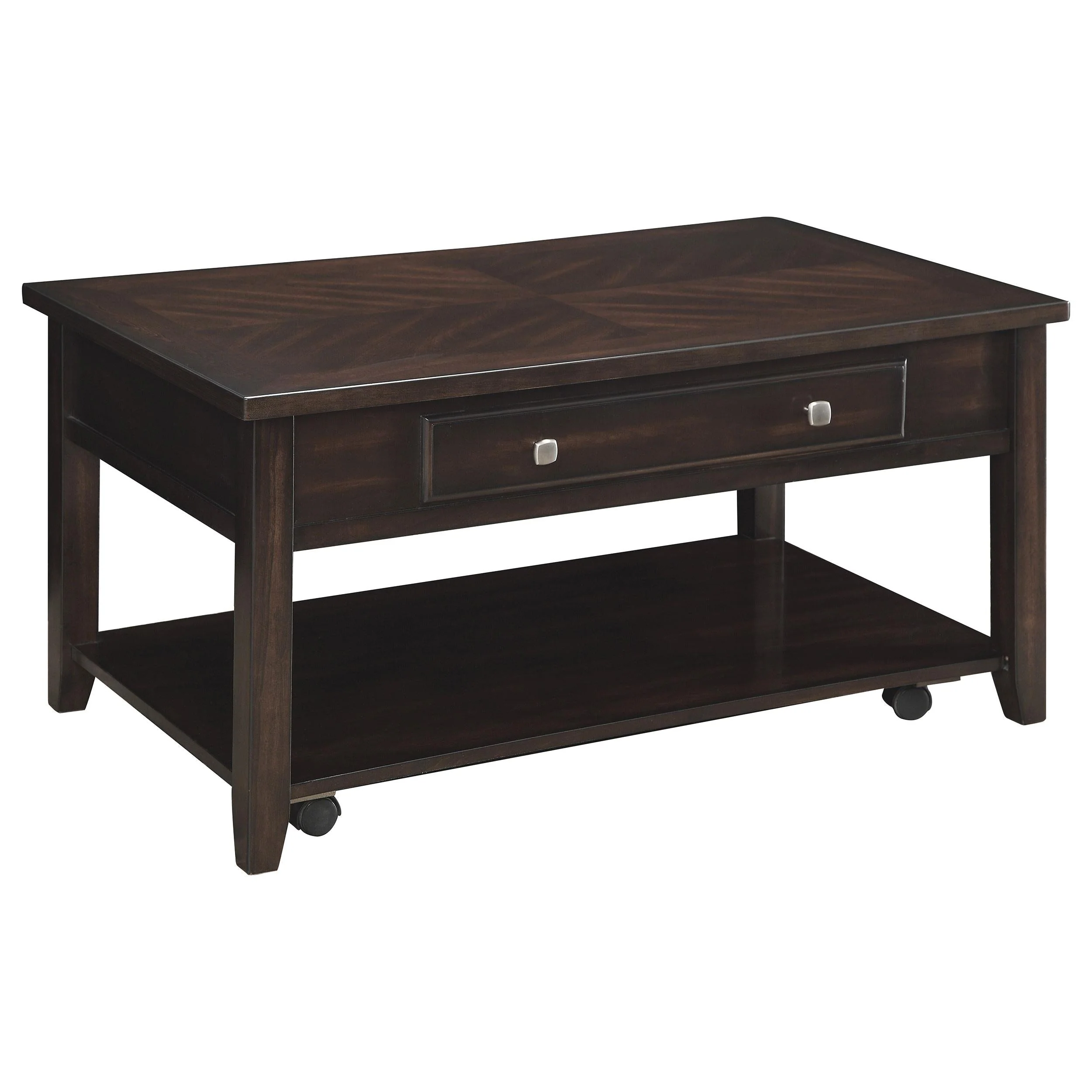 Bradford Walnut 3-Piece Lift Top Coffee and End Table Set - Image 6