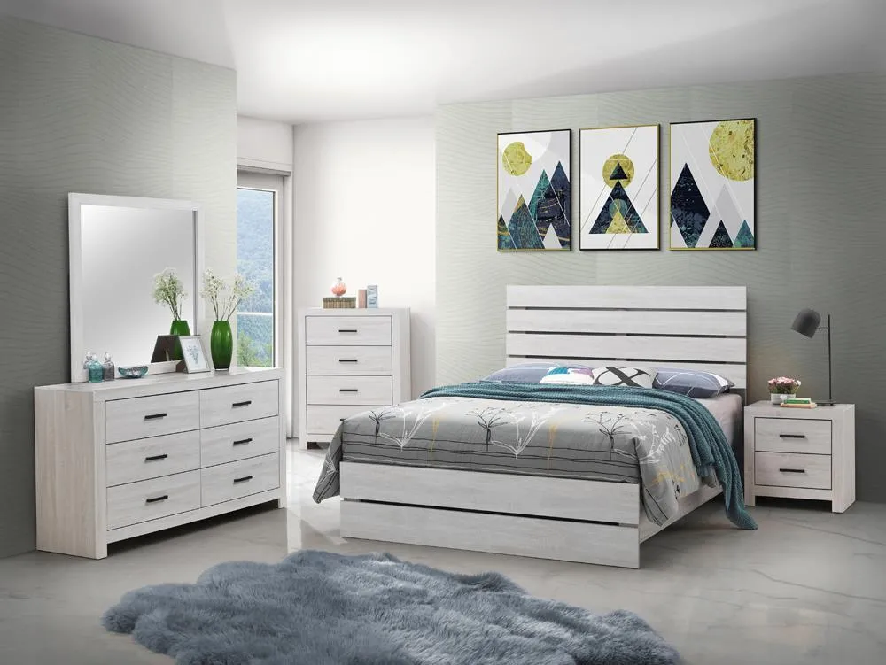 Brantford Coastal White Queen Panel Bed - Image 3