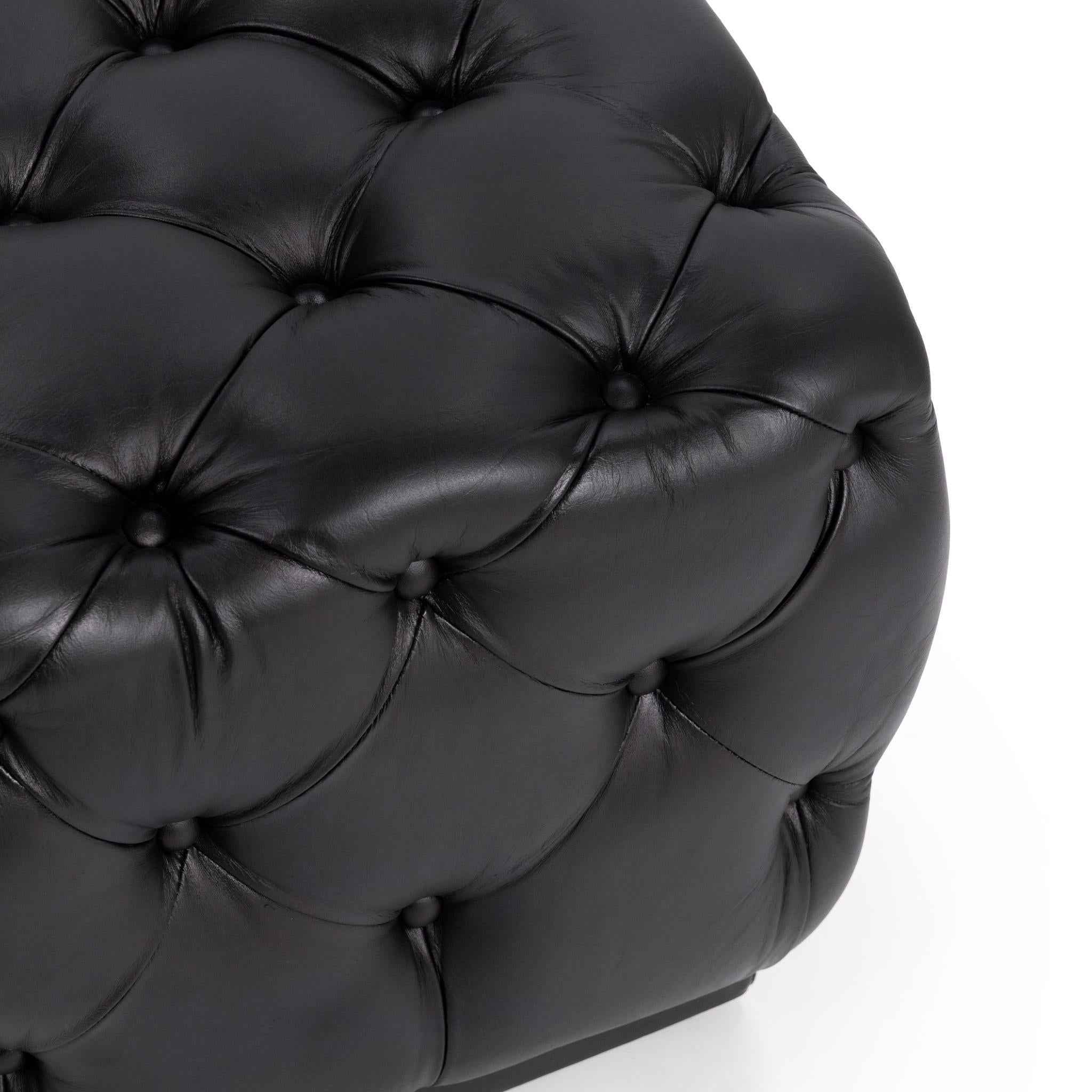 Briar 18" Square Ottoman - Midnight Raven - Image 3