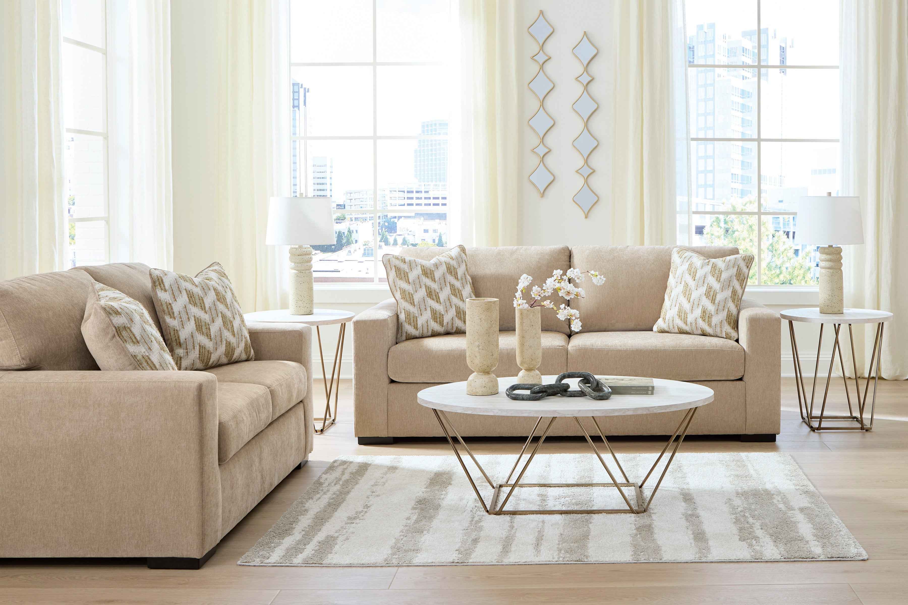 Bridgepoint Almond Living Room Set