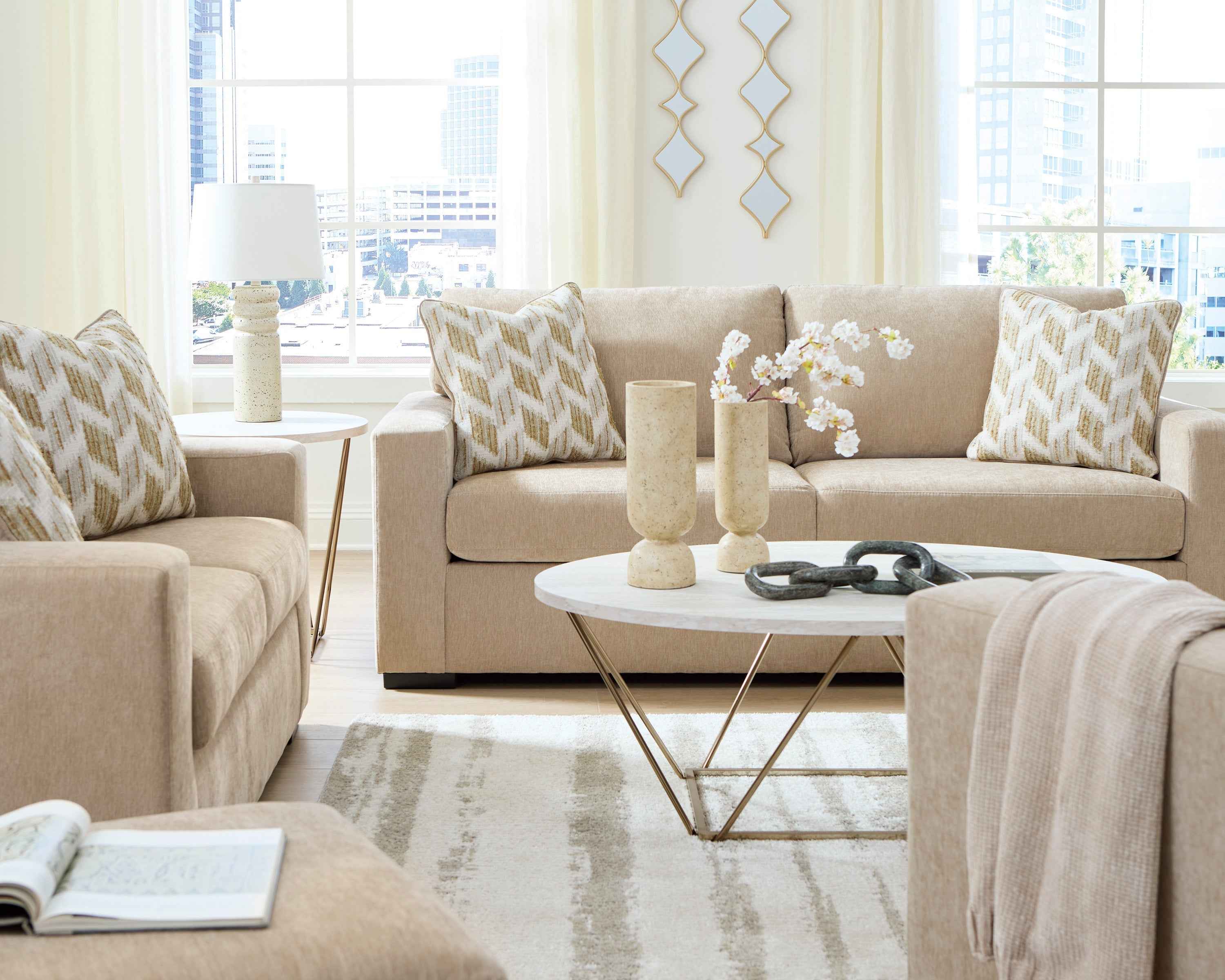 Bridgepoint Almond Living Room Set - Image 3
