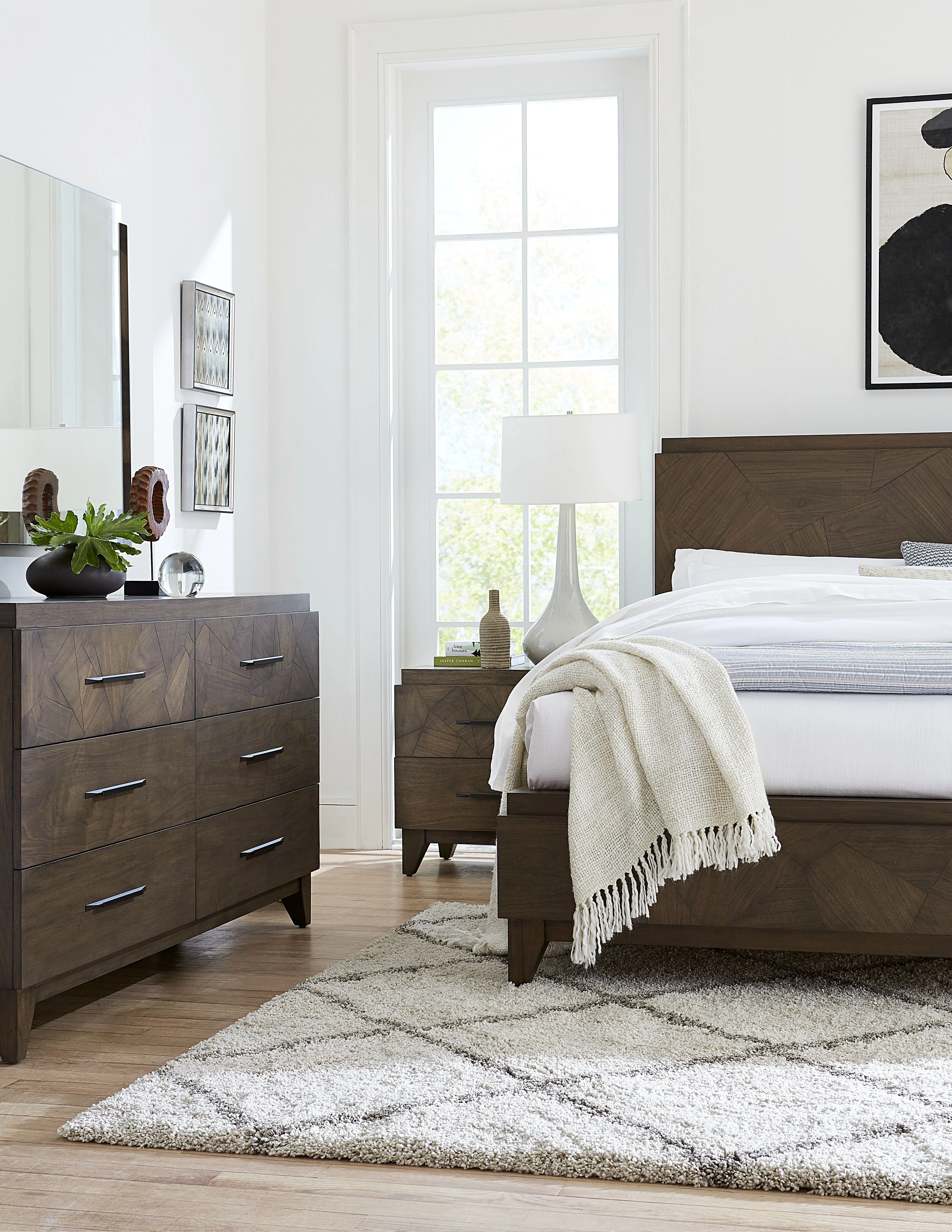 Broderick Two-Drawer Nightstand in Wild Oats Brown - Image 3