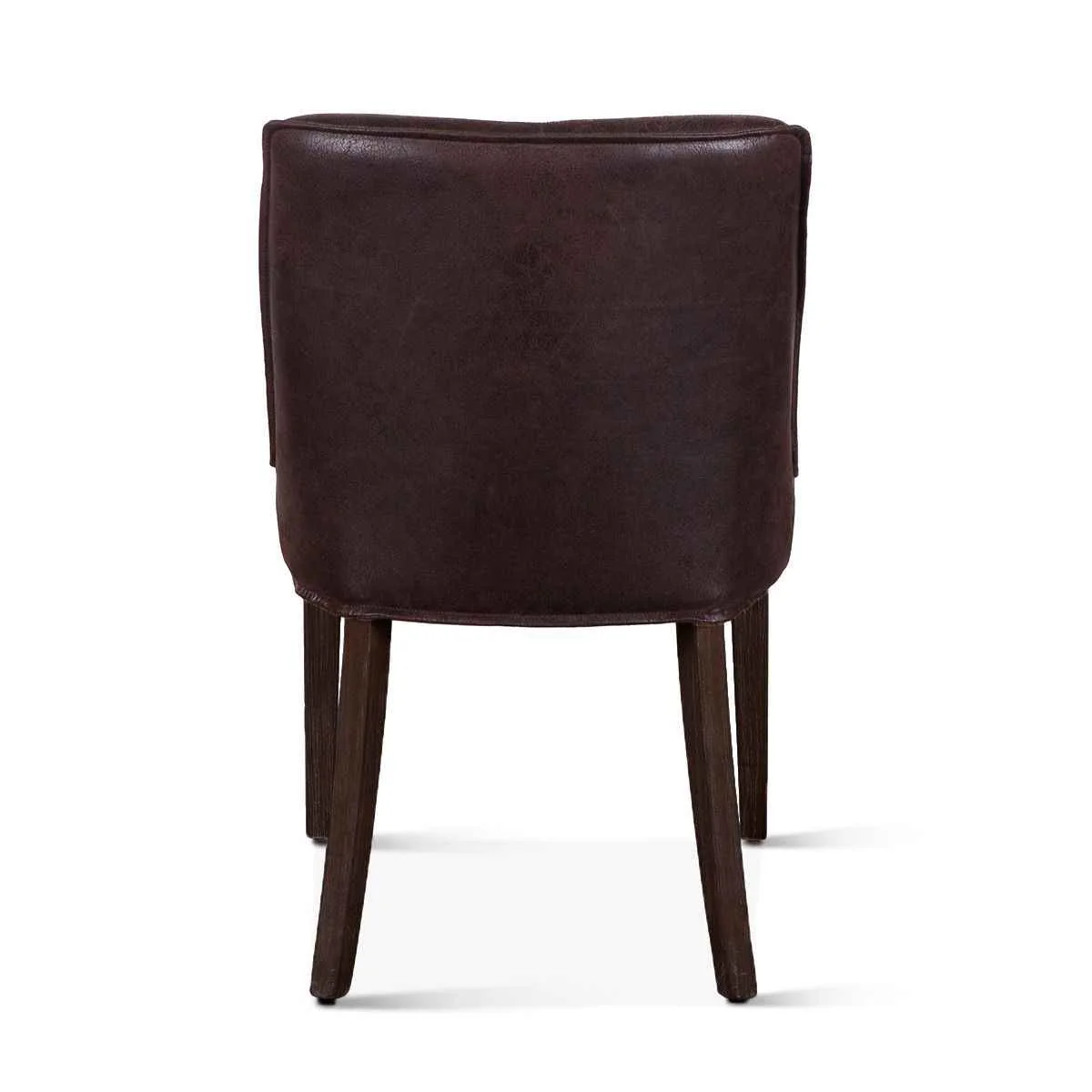 Buddy 20" Dining Chair in Dark Brown Leather with Matte Brown Legs, Set of 2 - Image 3