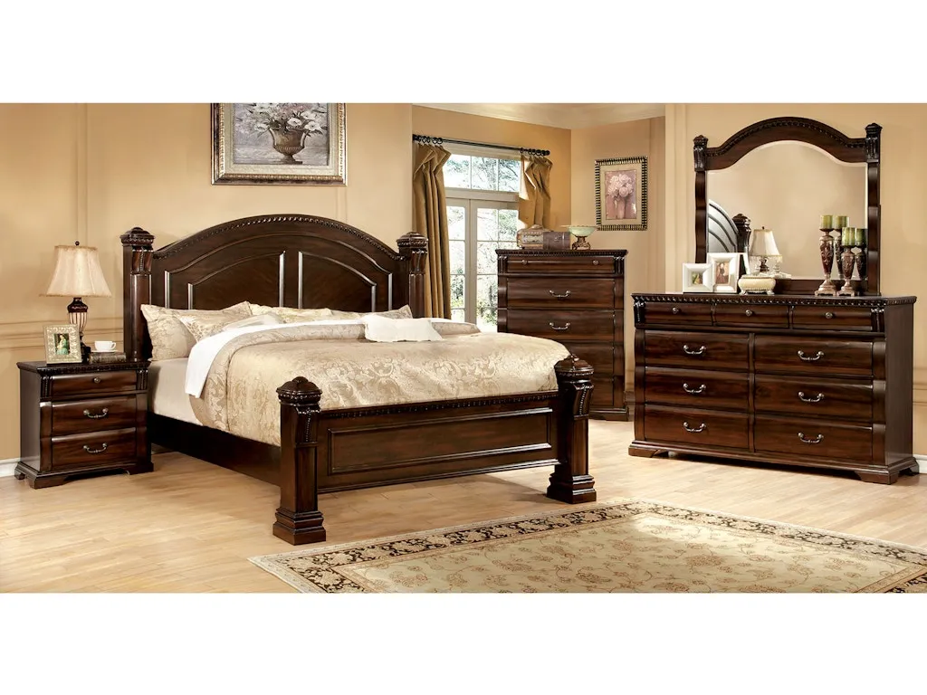 Burleigh Cherry 5-Piece Queen Bedroom Set