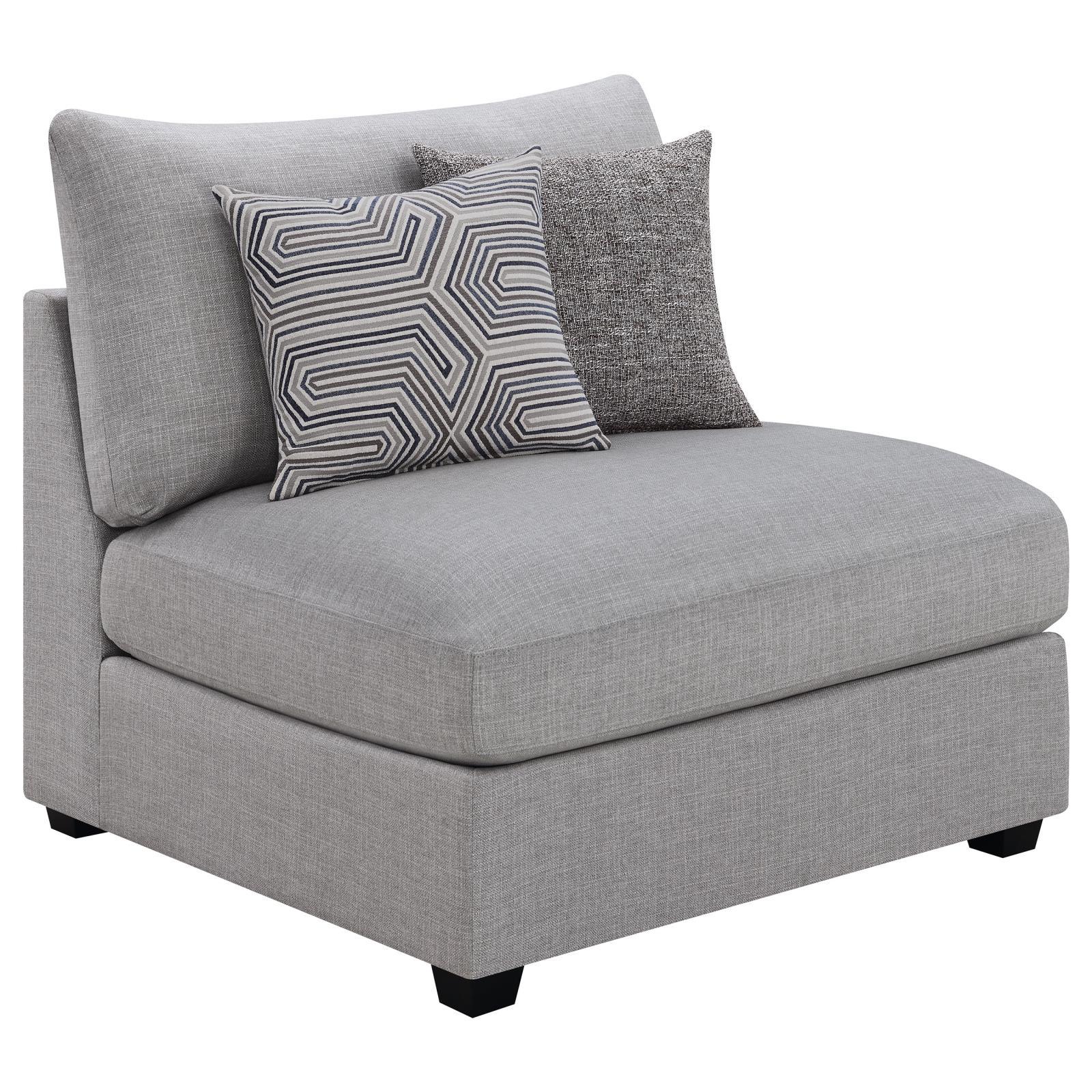 Cambria Grey 6-piece Upholstered Modular Sectional - Image 5