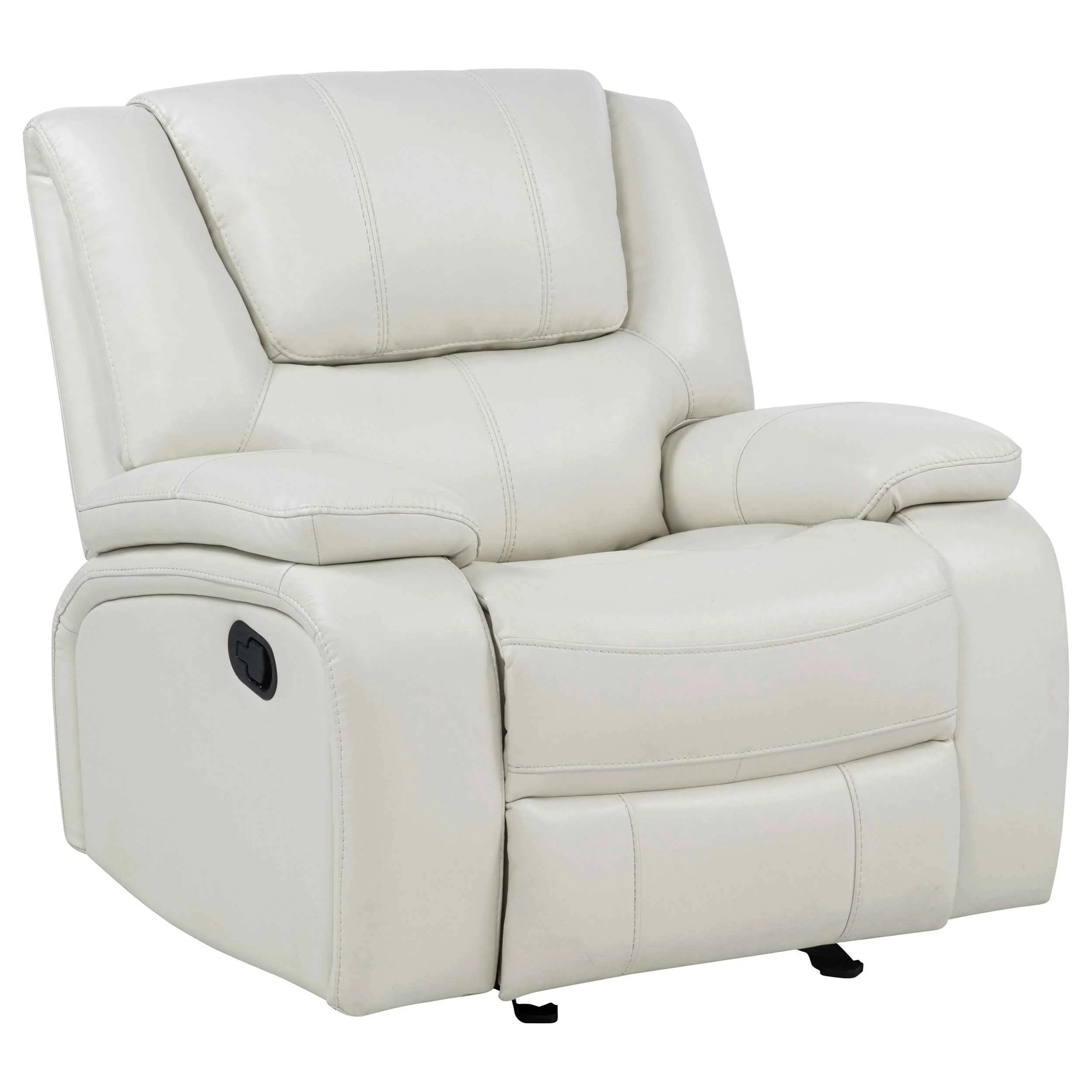 Camila White Upholstered Glider Recliner Chair - Image 4