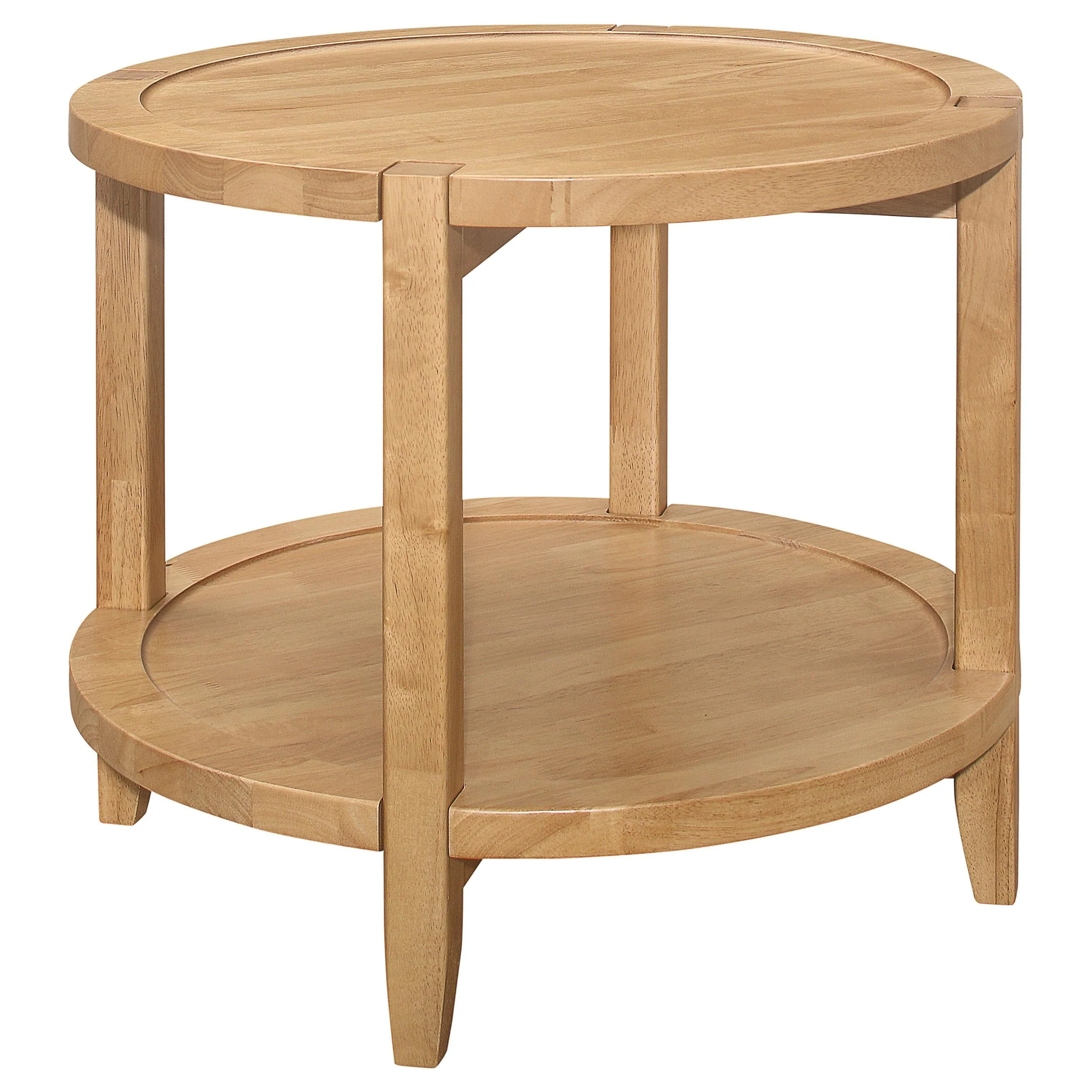 Camillo Maple 3-Piece Round Coffee and End Table Set - Image 3