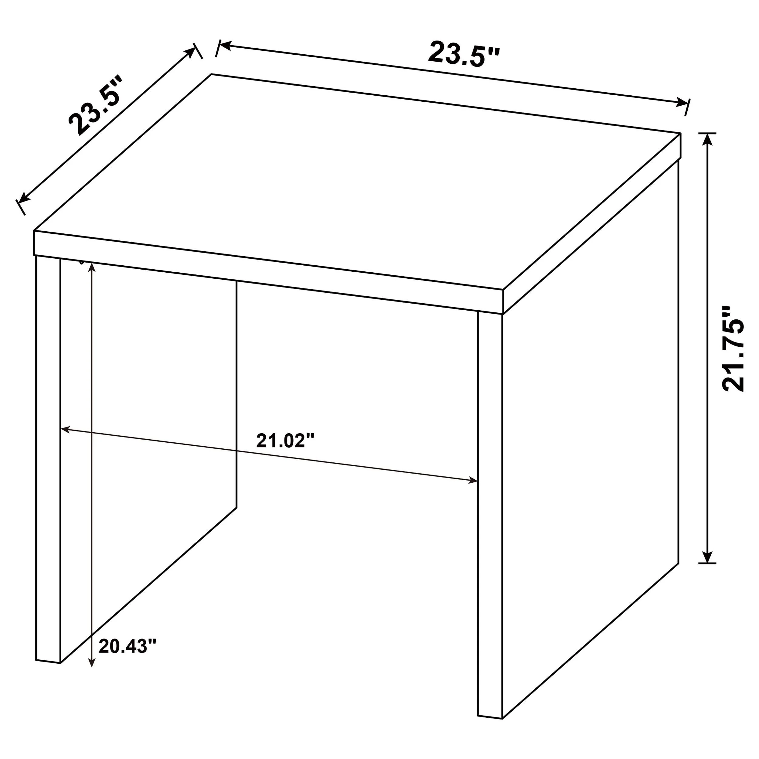 Canoga Light Oak Engineered Wood Accent Side End Table - Image 8