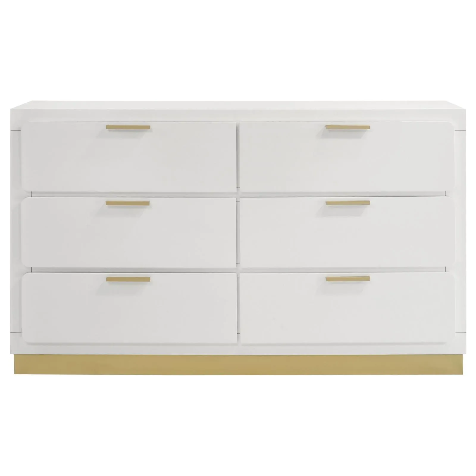 Caraway White 6-drawer Bedroom Dresser - Image 3