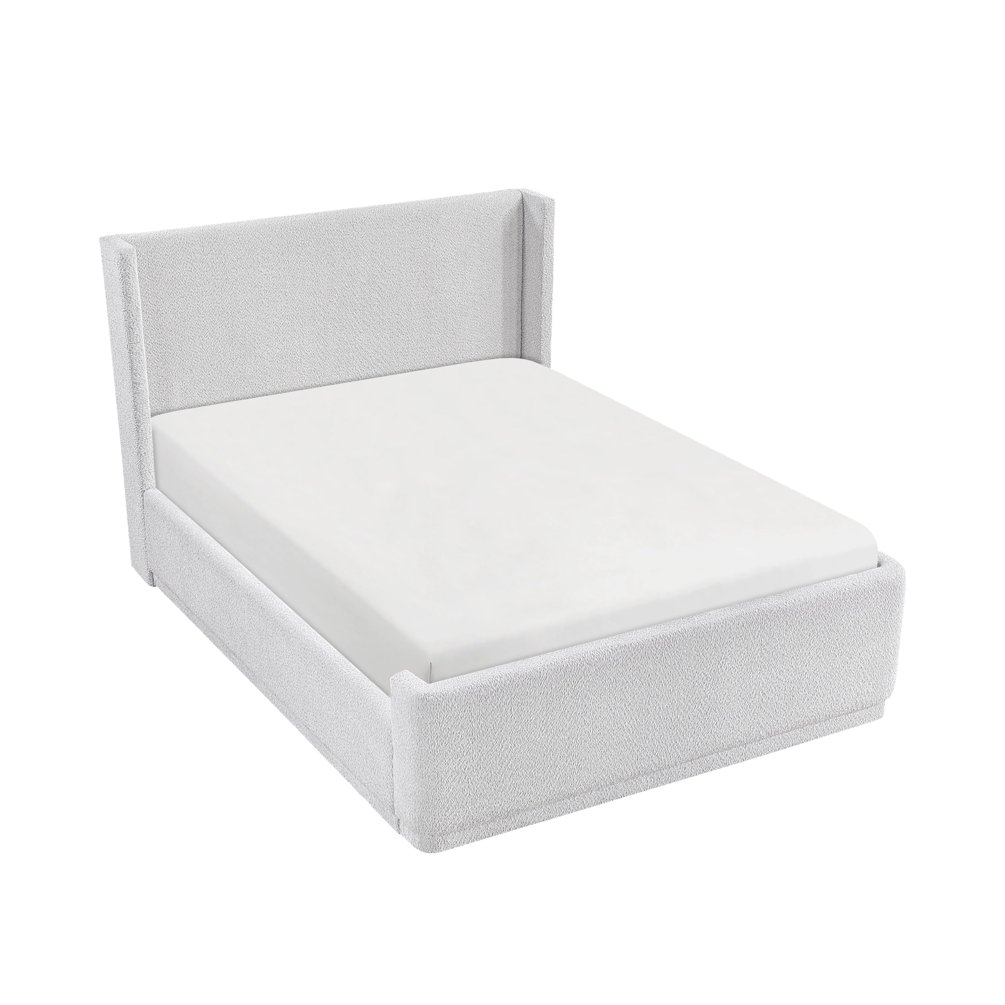 Carmel Light Gray Queen Platform Bed - Image 3
