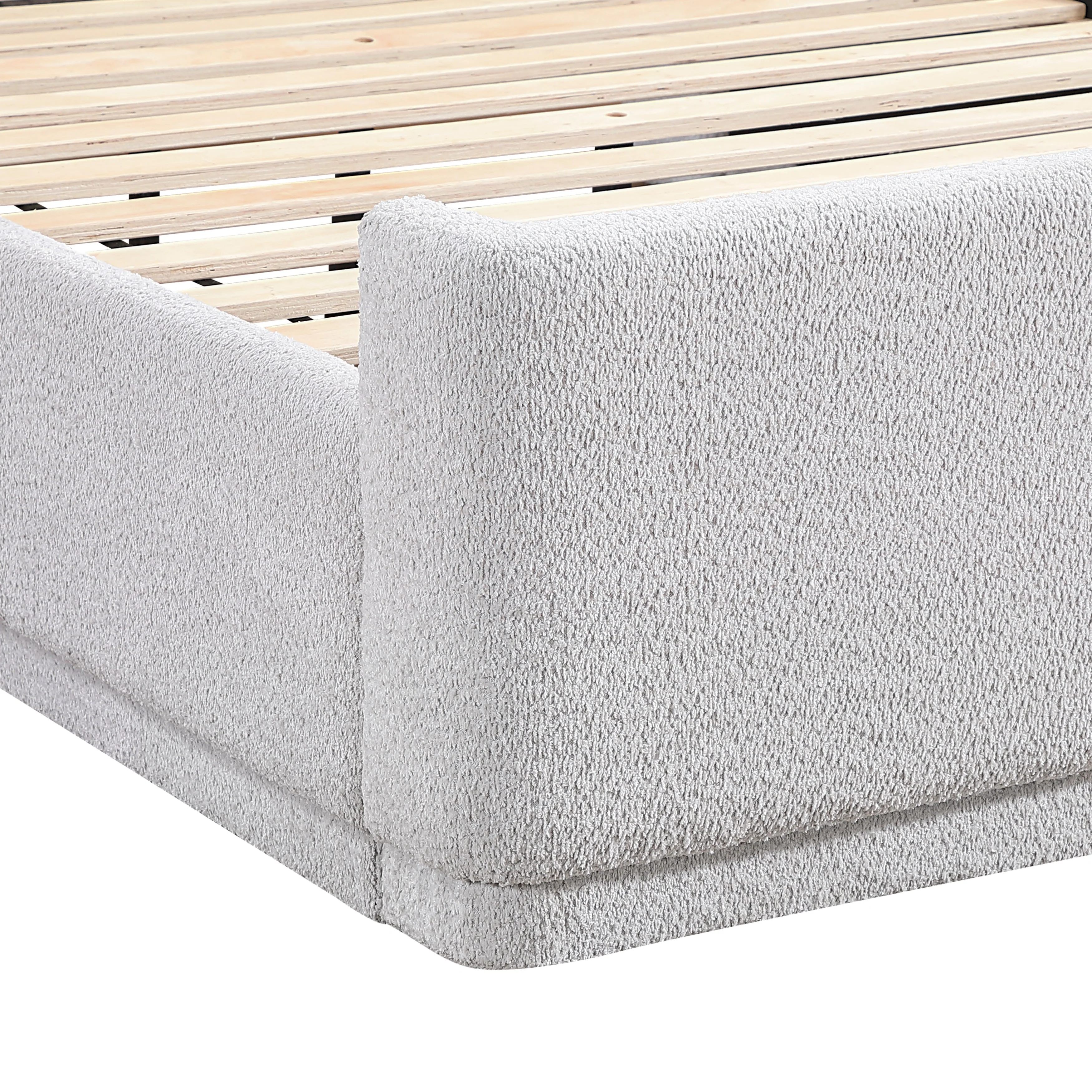Carmel Light Gray Queen Platform Bed - Image 8