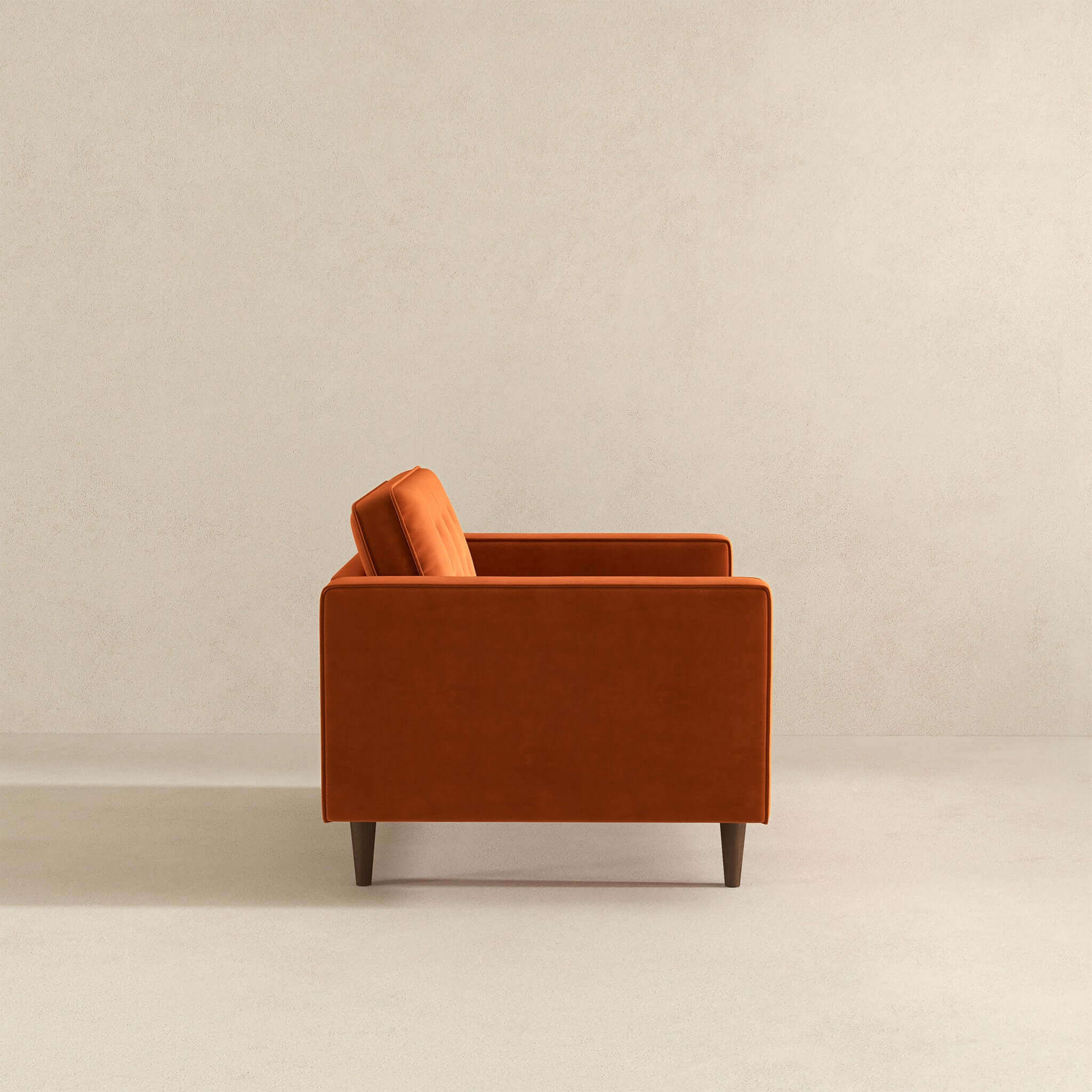 Casey Burnt Orange Velvet Lounge Chair - Image 5
