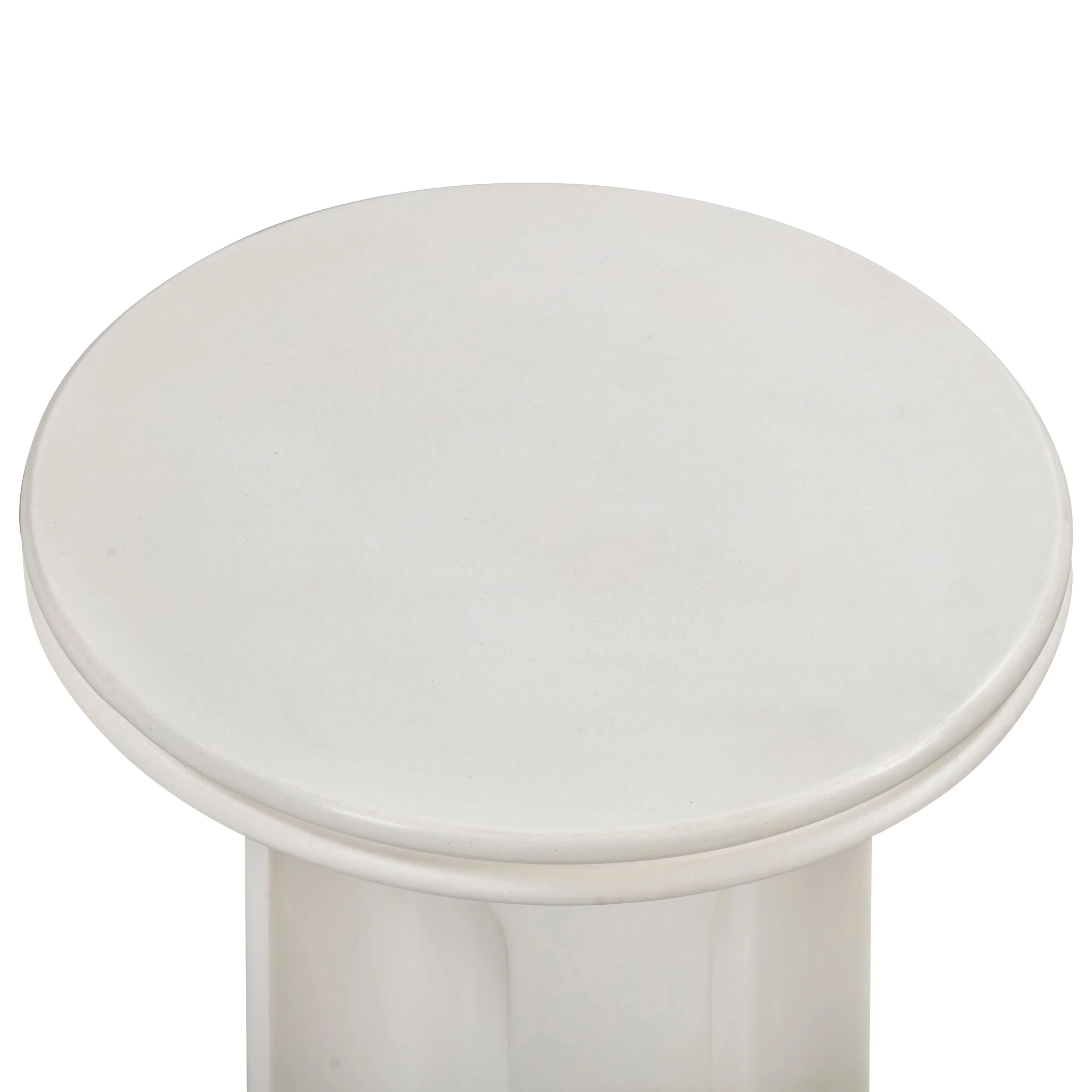 Cassandra Ivory Indoor/Outdoor Concrete Side Table - Image 3