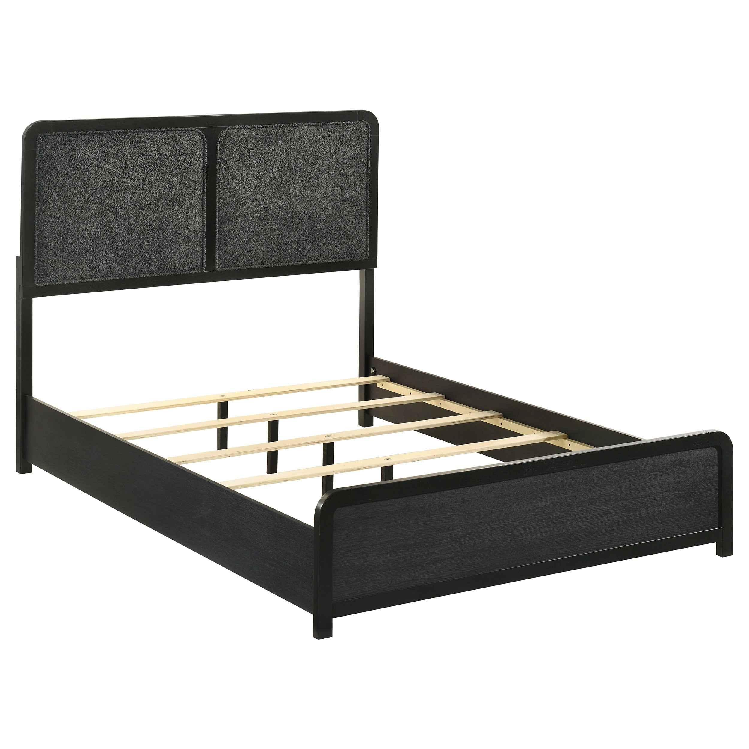 Cavelle Black 51-inch Upholstered Full Panel Bed - Image 2