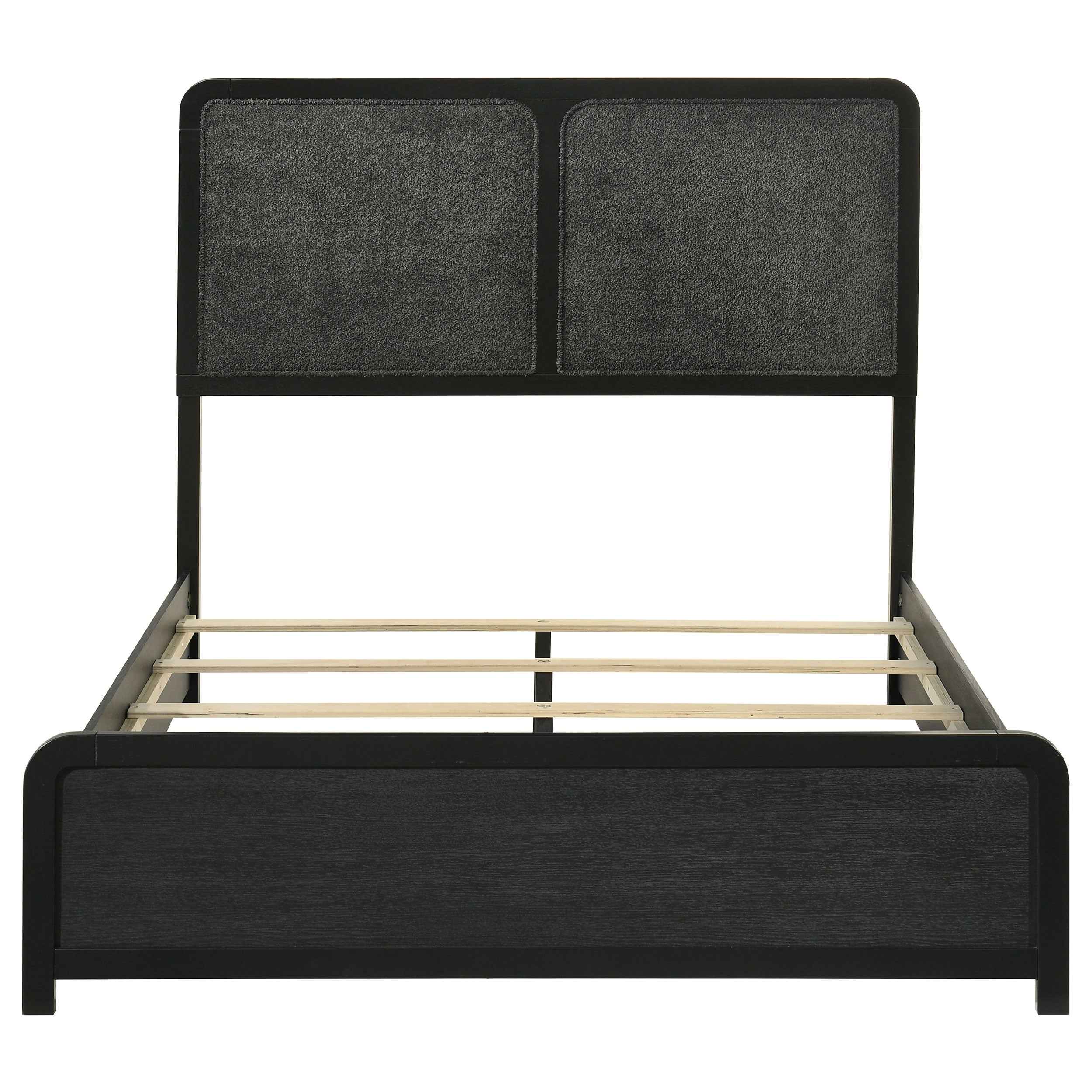 Cavelle Black 51-inch Upholstered Full Panel Bed - Image 4