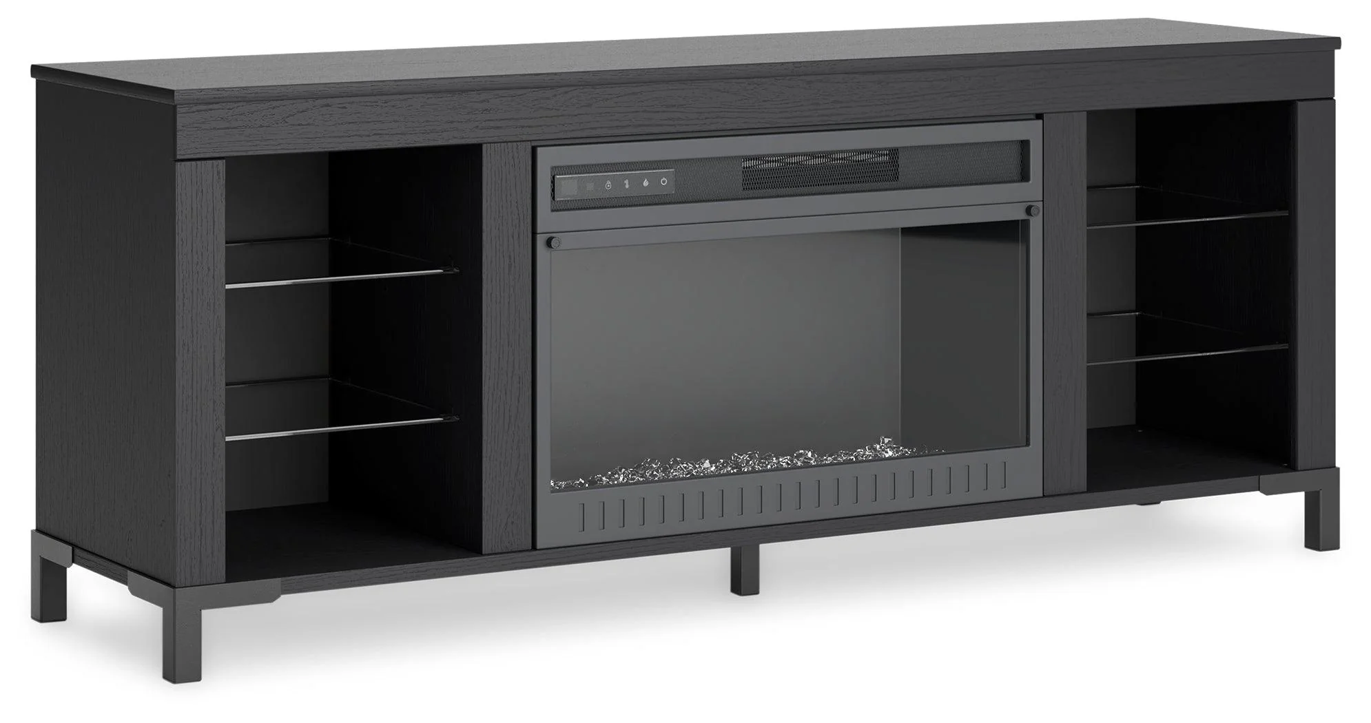 Cayberry Black 60" TV Stand with Electric Fireplace - Image 15