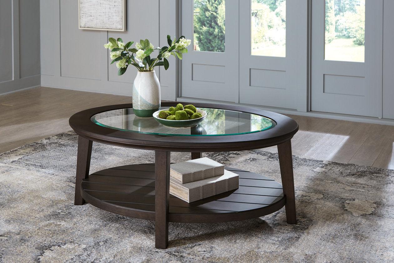 Celamar Dark Brown Coffee Table and 1 End Table - Image 11