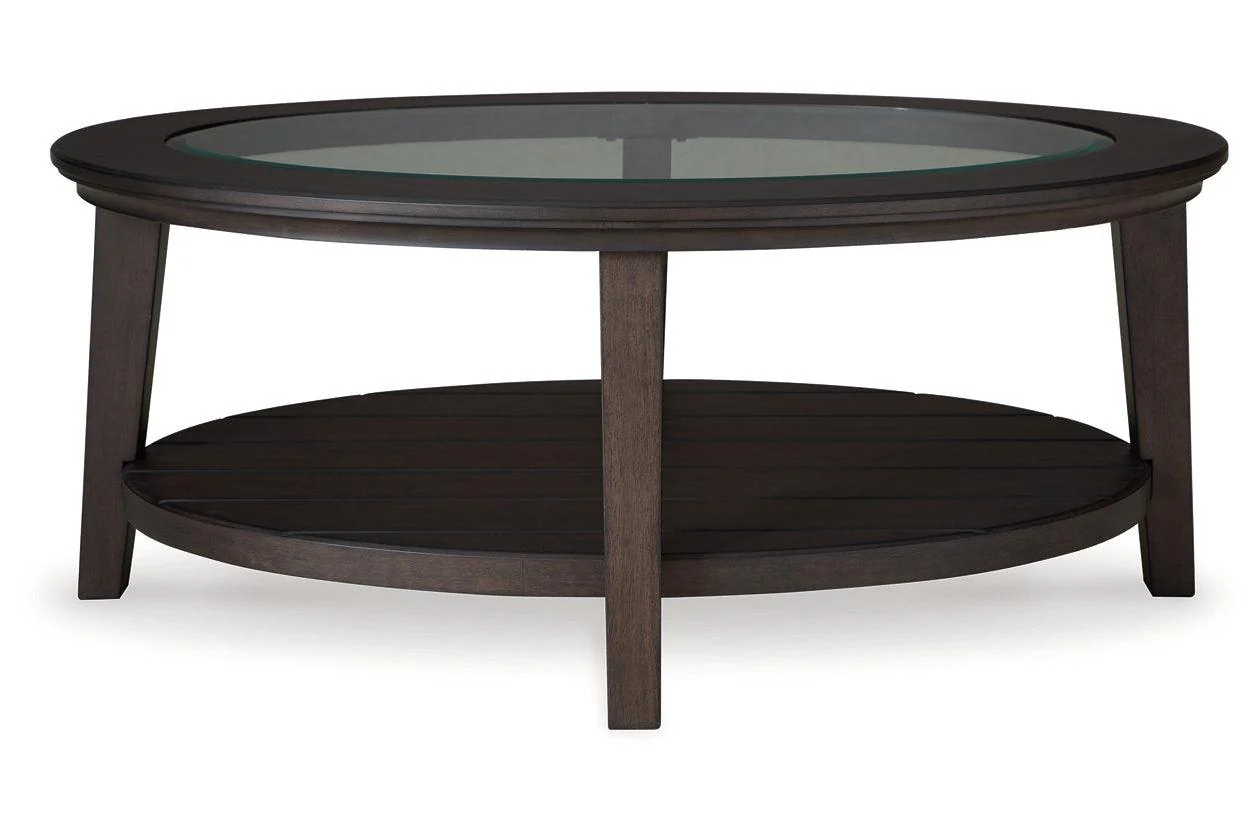 Celamar Dark Brown Coffee Table and 1 End Table - Image 2