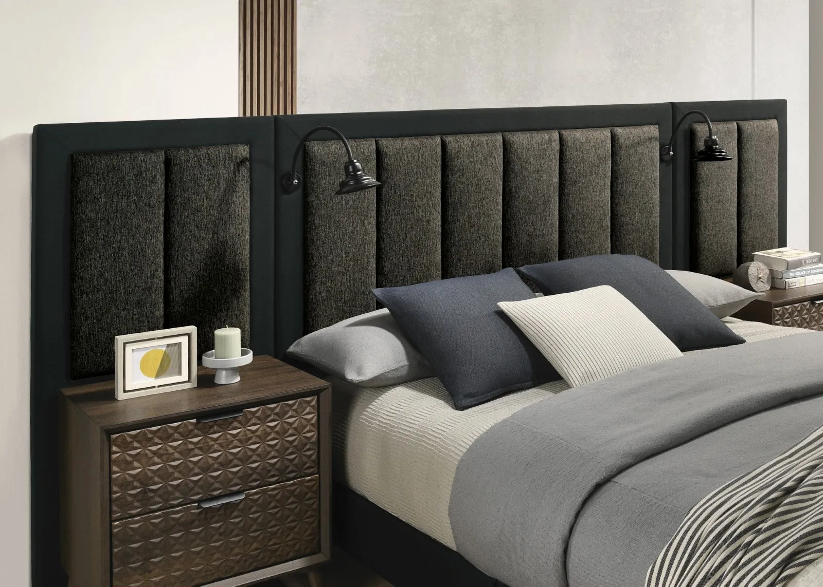 Chalfont Dark Brown King Panel Bed - Image 3