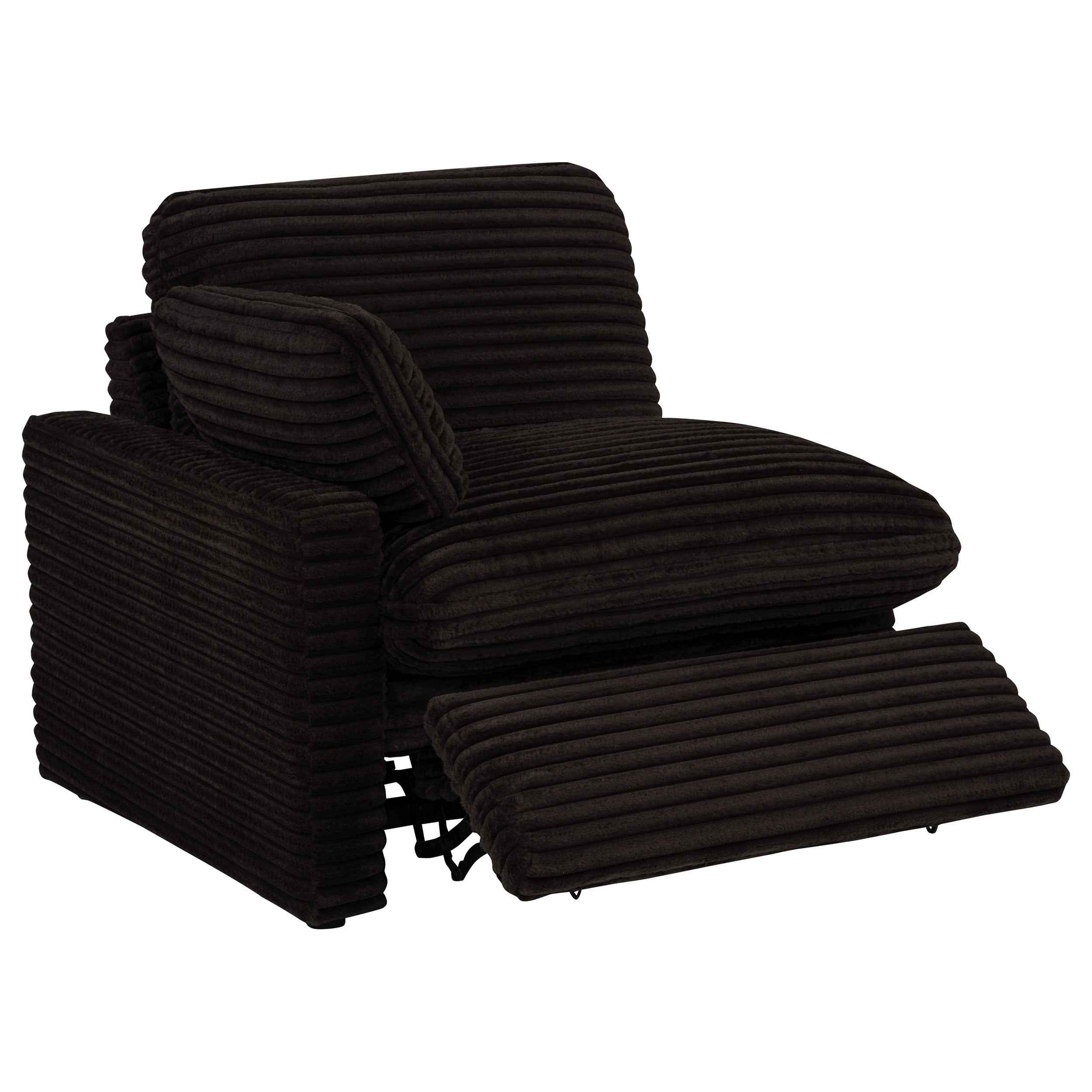 Collins Chocolate Brown Modular Power Sofa - Image 6