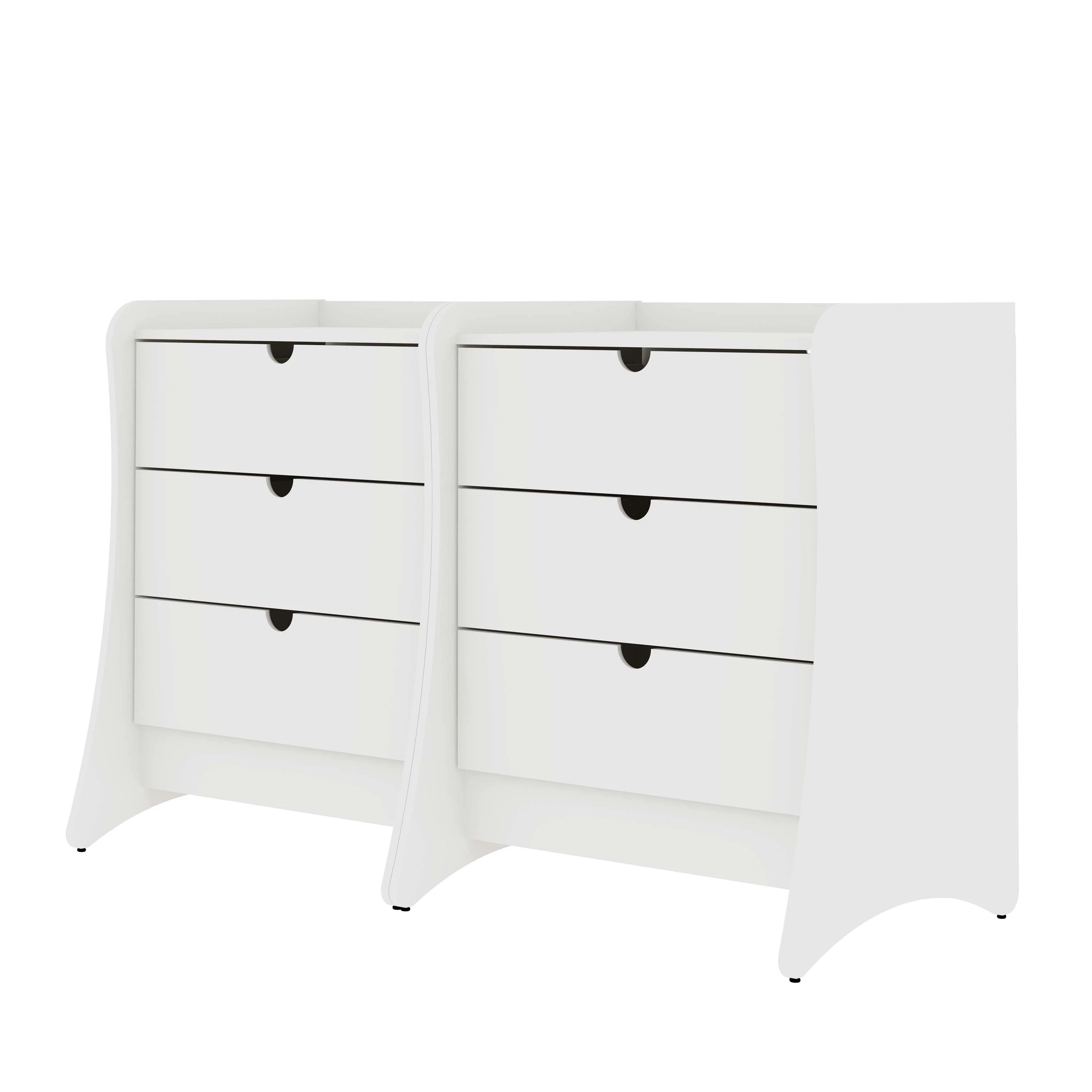 Coney Dresser in White (set of 2) - Image 4
