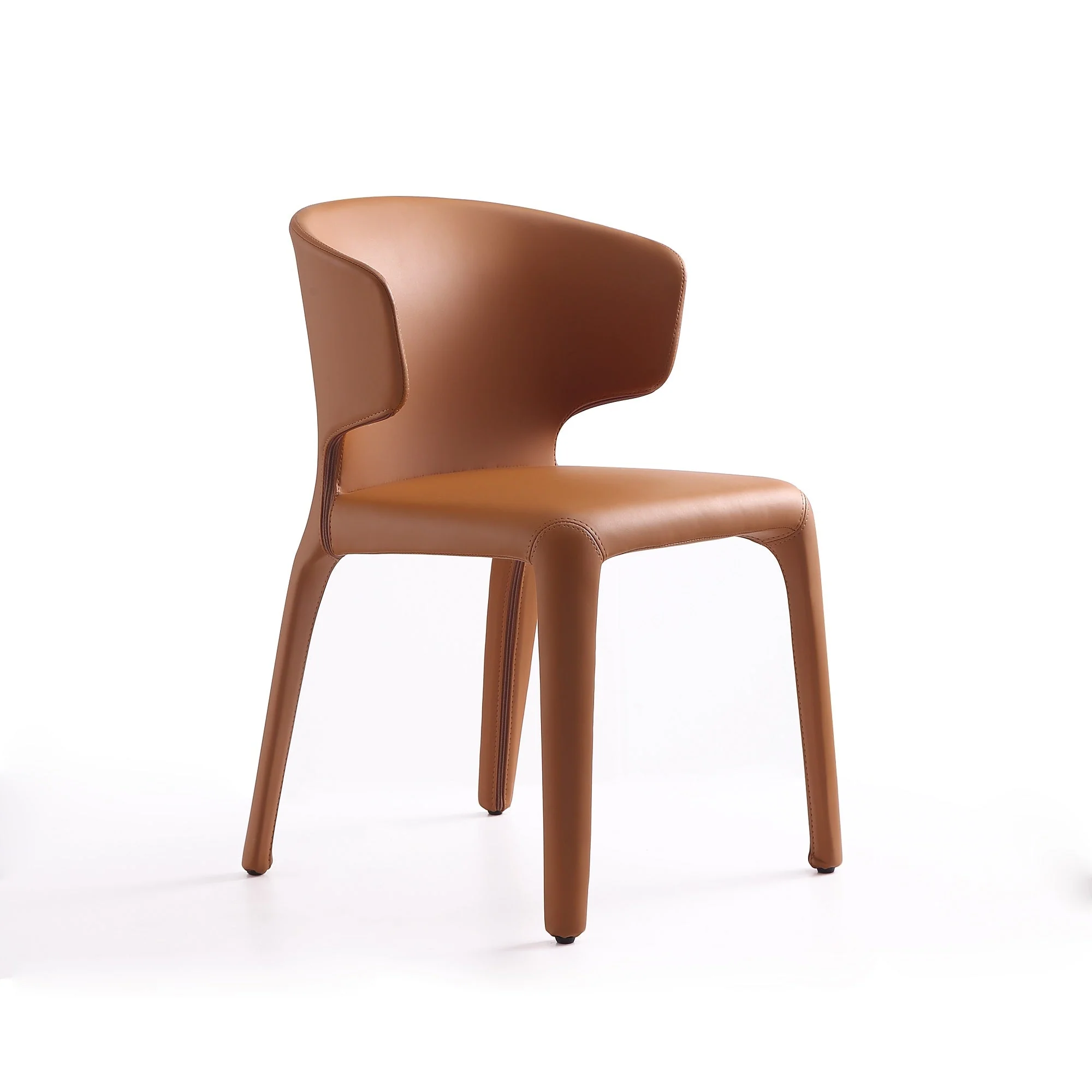 Conrad Leather Dining Chair in Saddle (set of 2) - Image 4