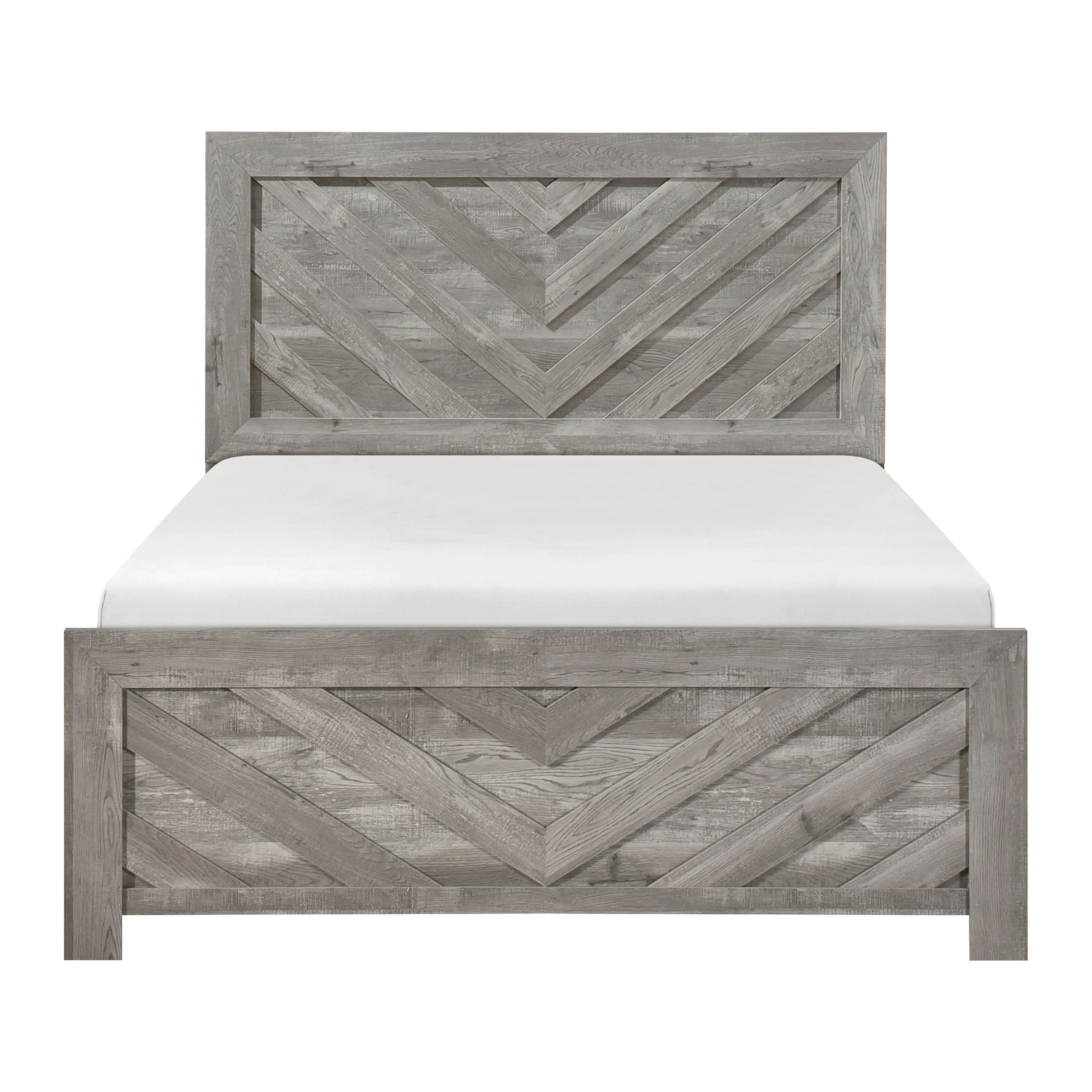 Corbin Gray Crossbuck Eastern King Panel Bed