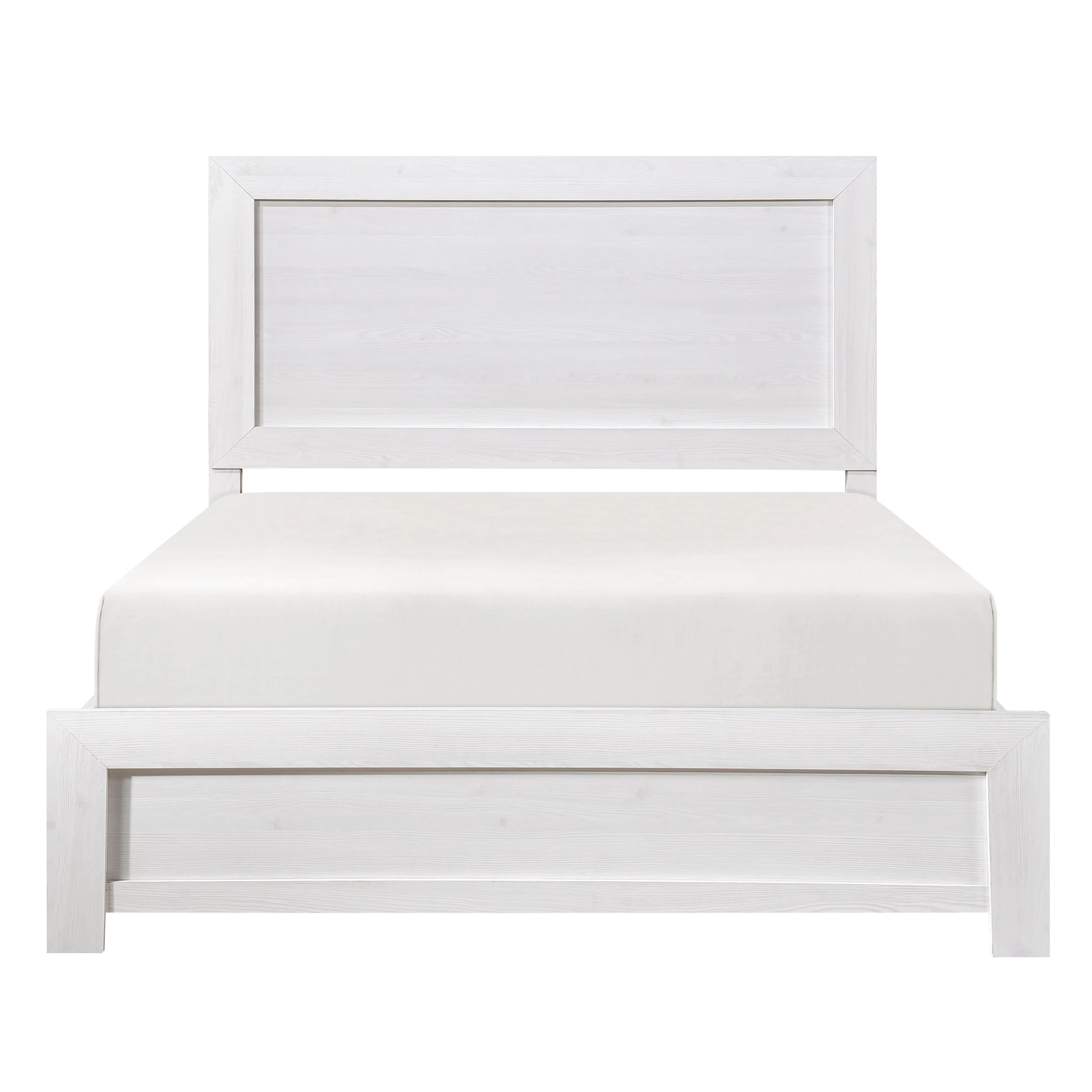 Corbin White King Panel Bed