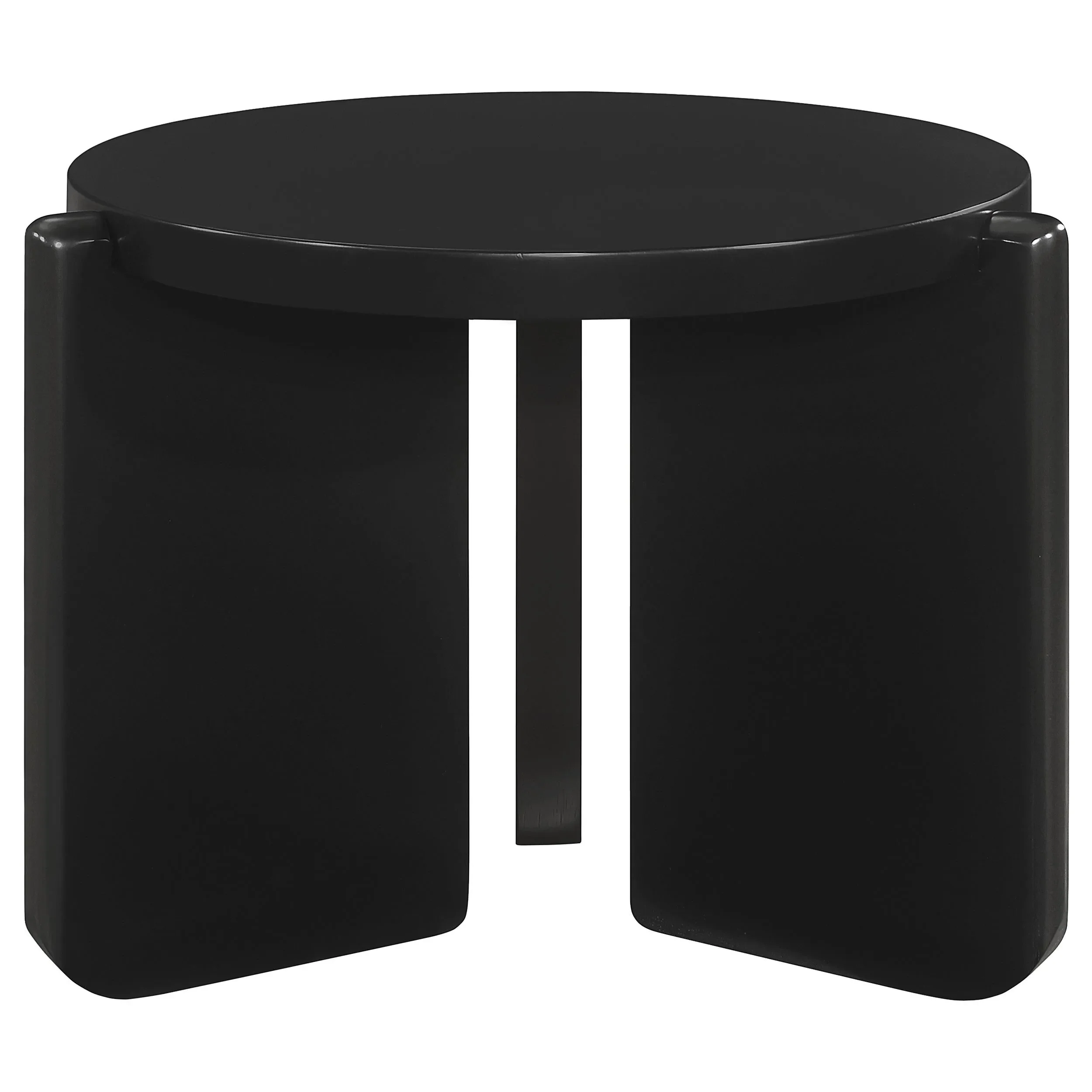 Cordova Black 2-Piece Solid Wood Coffee and End Table Set - Image 4