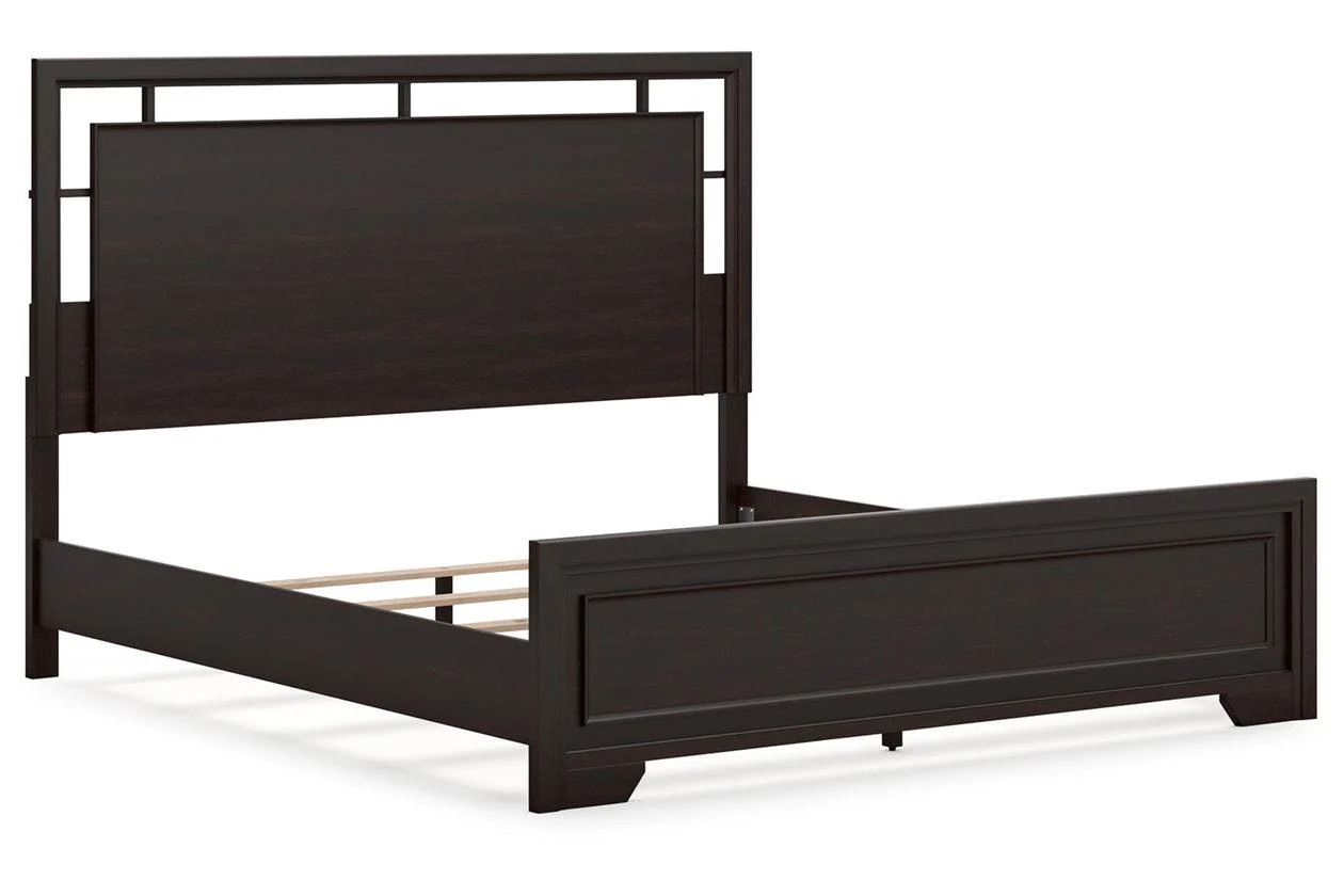 Covetown Dark Brown King Panel Bed - Image 2