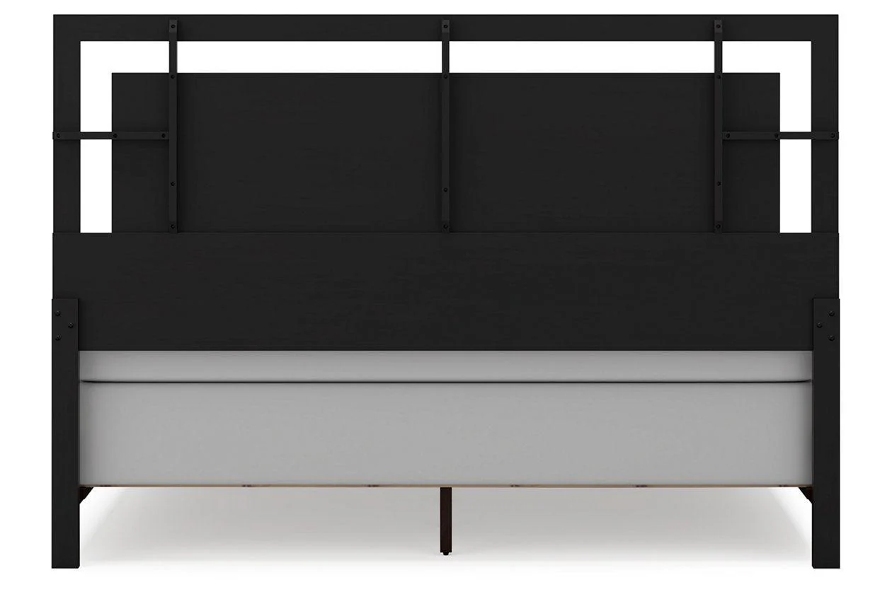 Covetown Dark Brown King Panel Bed - Image 5