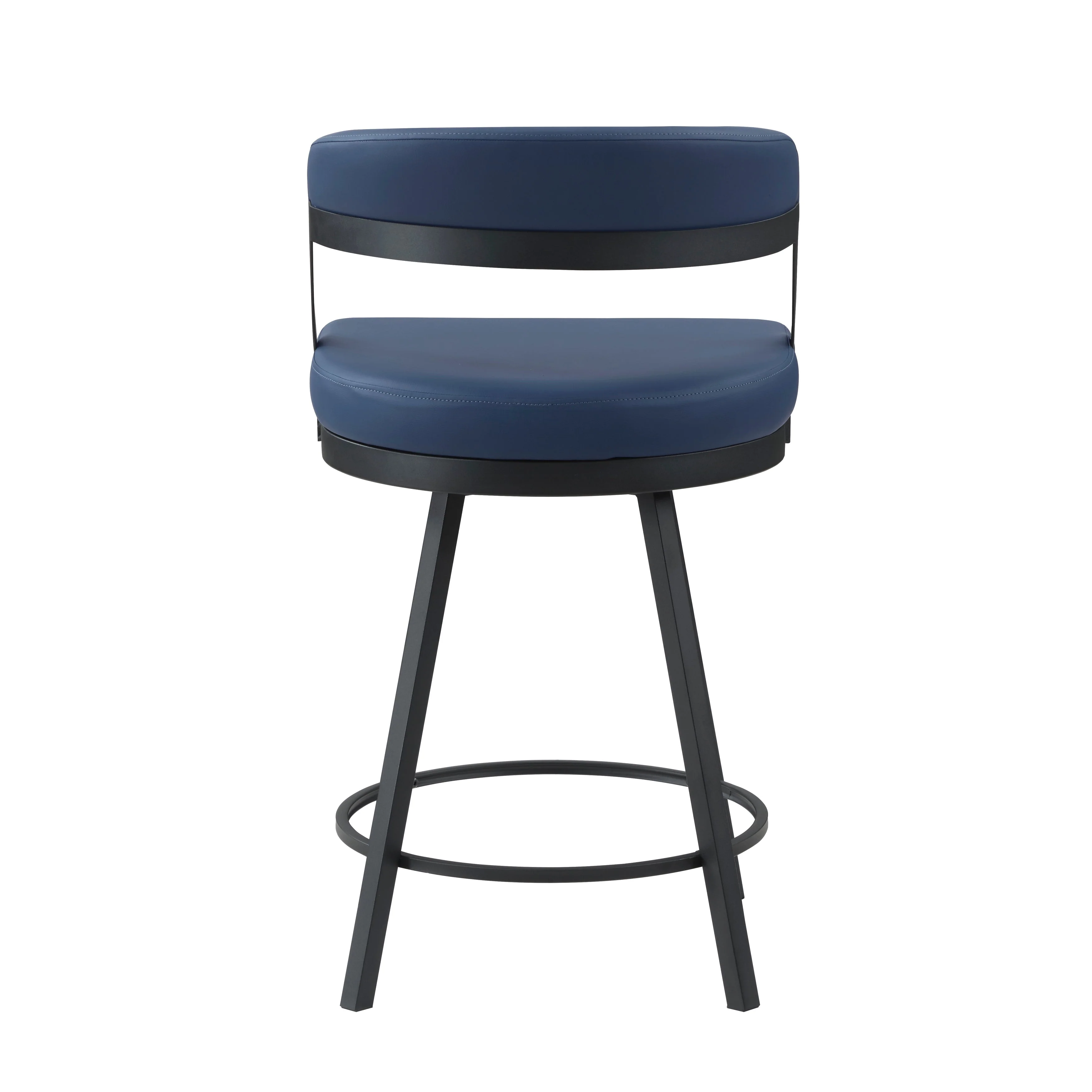 Crowley Blue Swivel Counter Height Chair, Set of 2 - Image 2