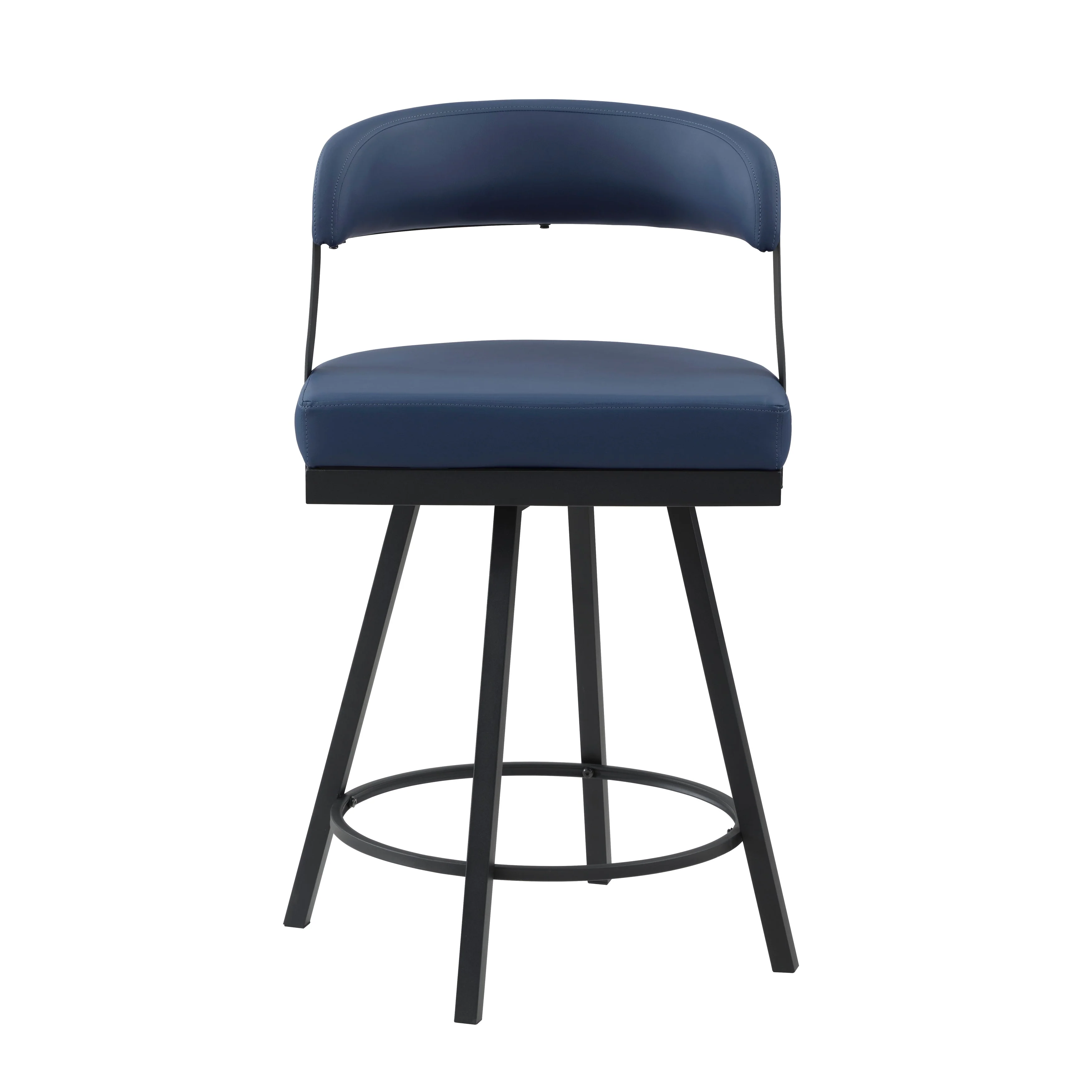 Crowley Blue Swivel Counter Height Chair, Set of 2 - Image 3