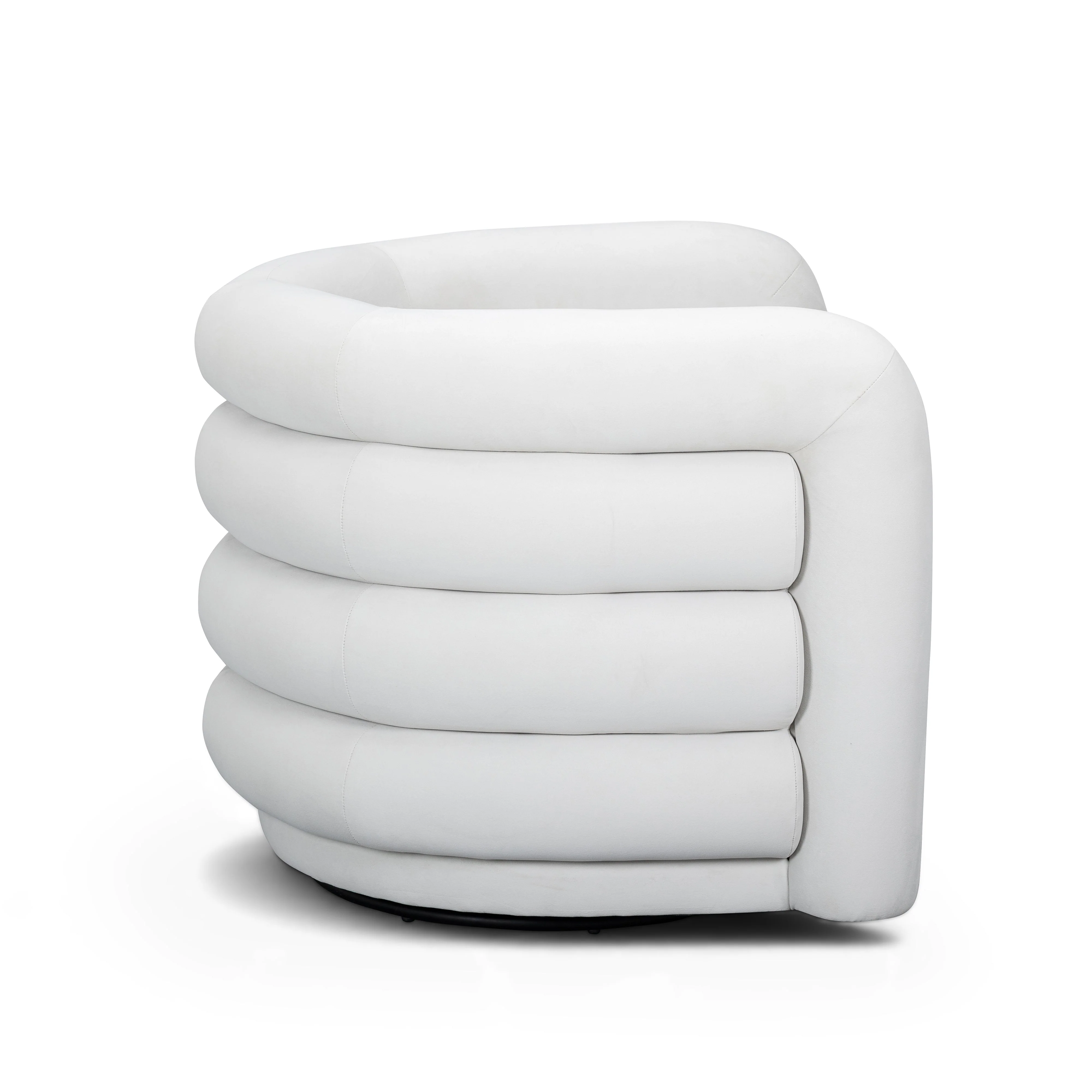 Curves Performance Velvet Swivel Accent Chair - Image 10