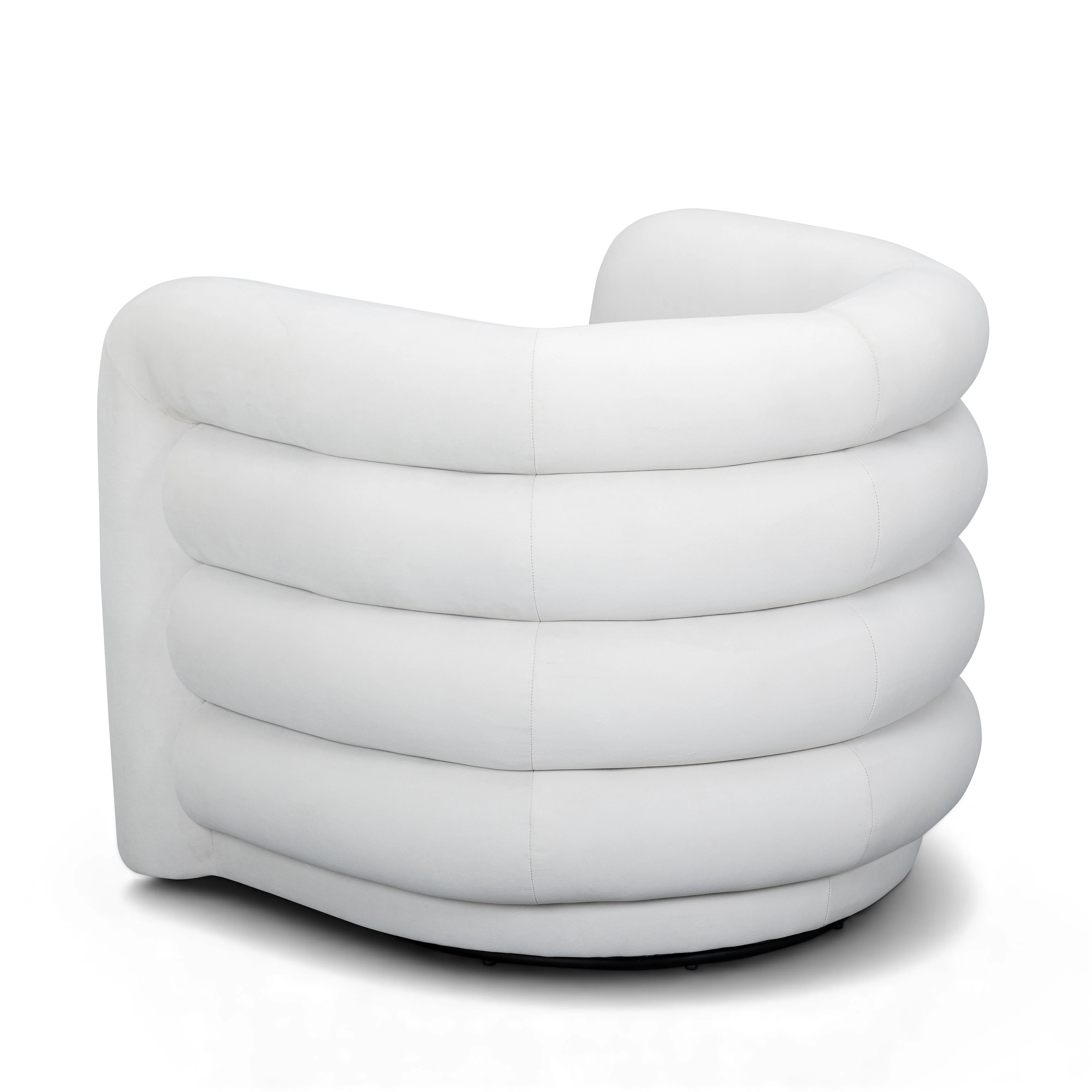 Curves Performance Velvet Swivel Accent Chair - Image 11