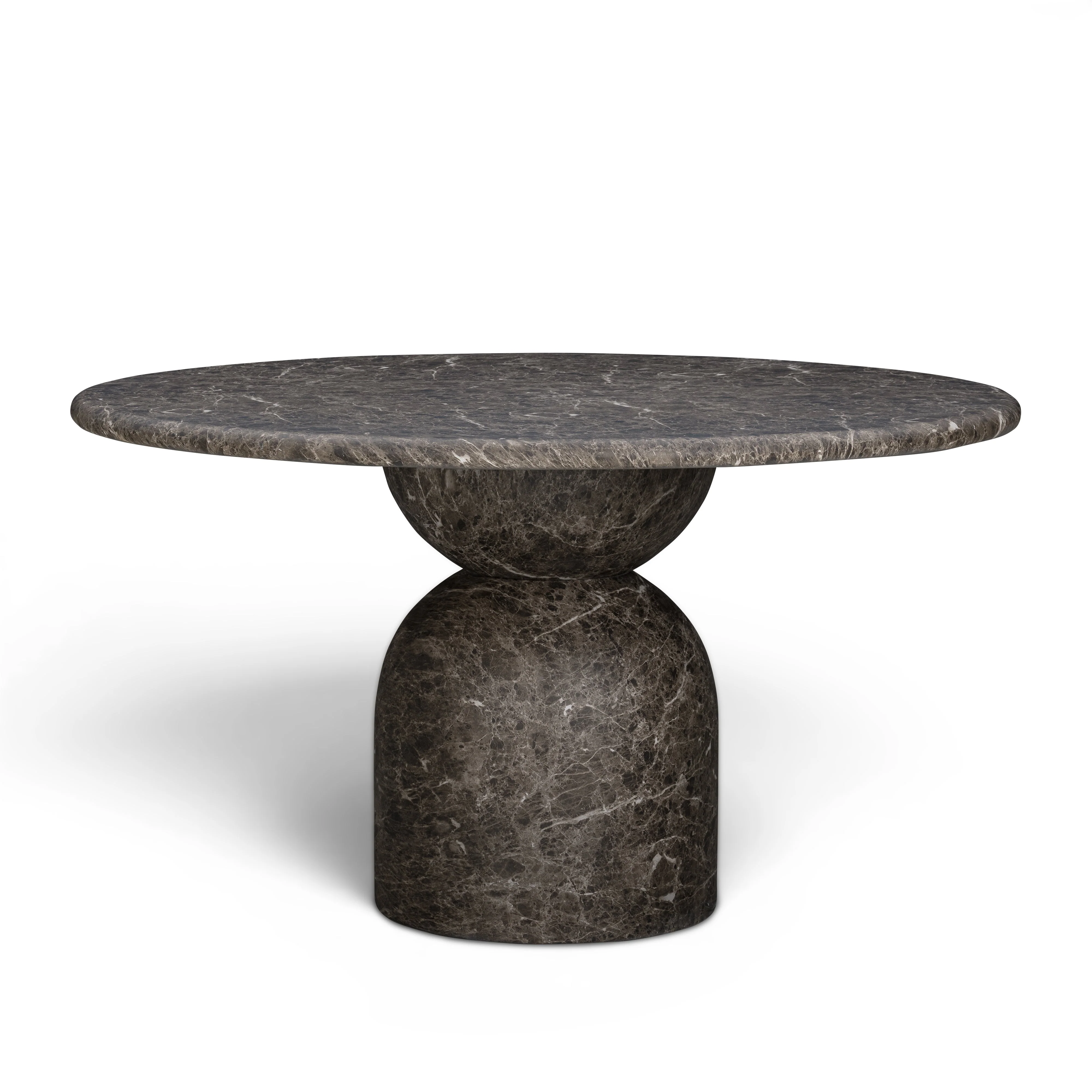 Cynthia 54" Dark Emperador Faux Marble Indoor/Outdoor Dining Table