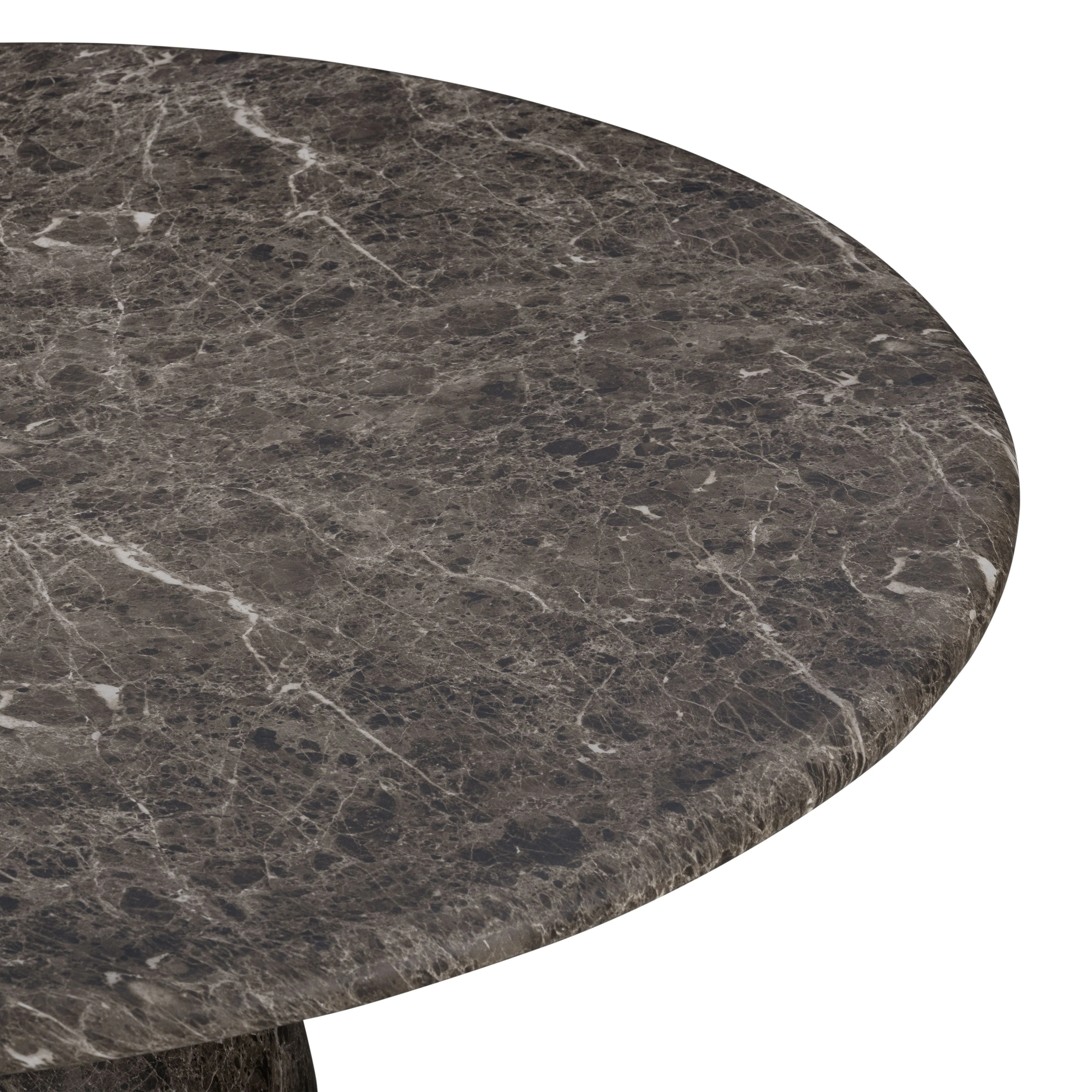 Cynthia Dark Emperador Faux Marble Indoor/Outdoor Side Table - Image 3