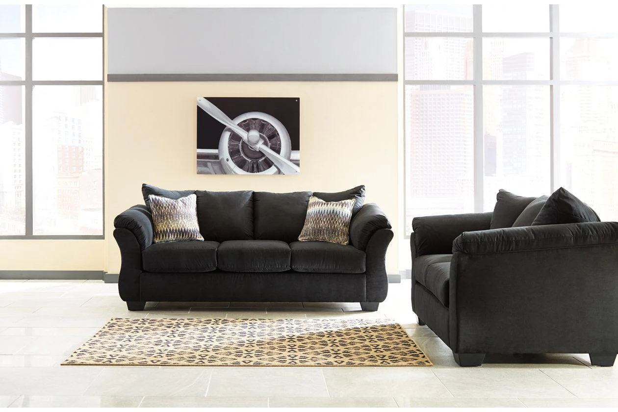 Darcy Black Loveseat - Image 2