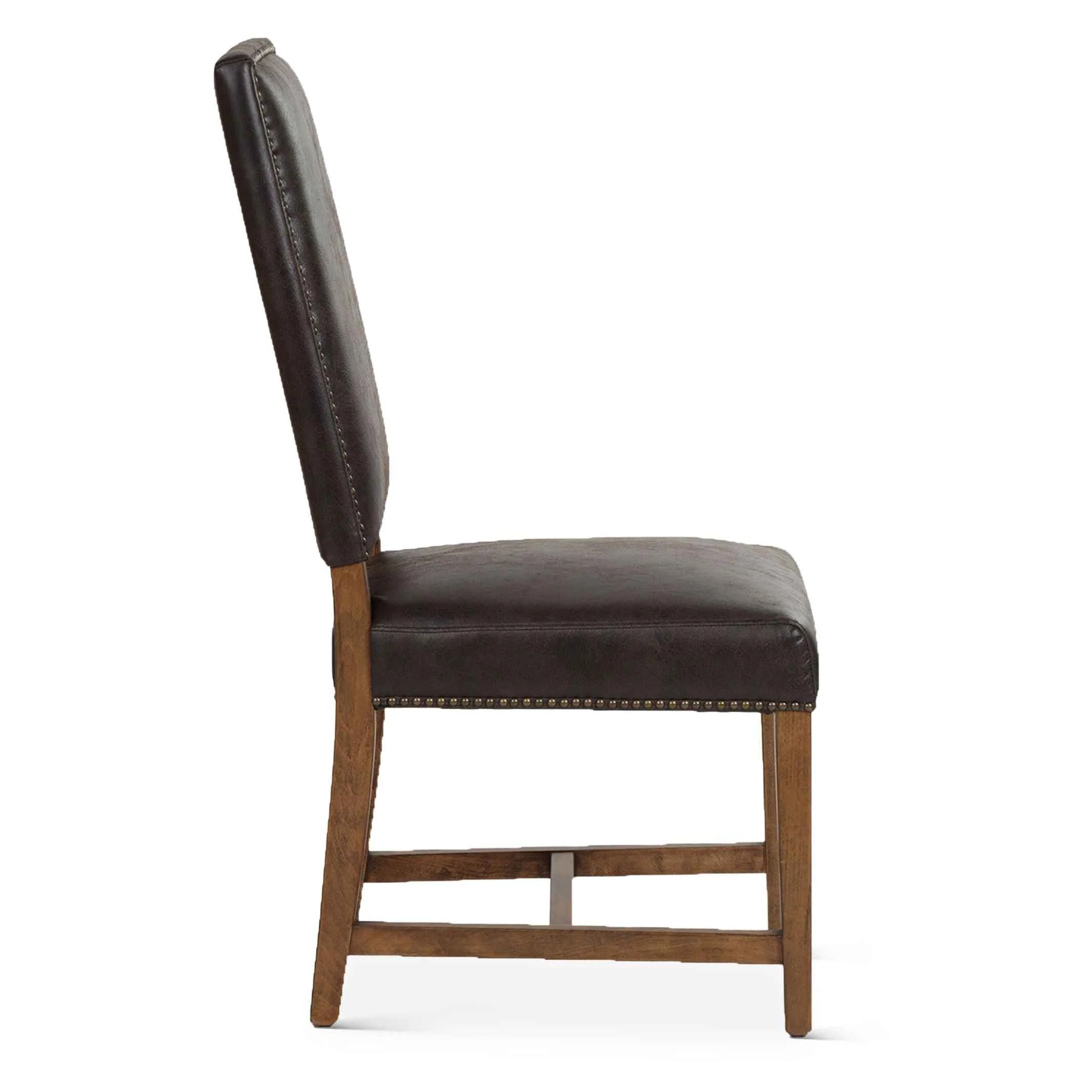 Darcy Dining Chair in Dark Brown with Earth Legs, Set of 2 - Image 4