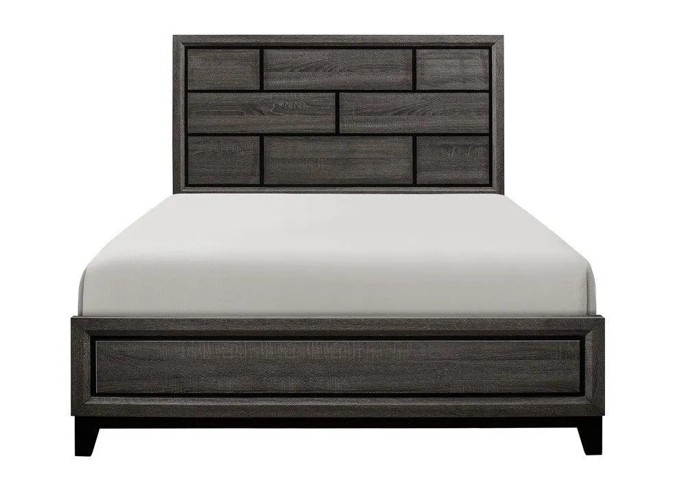 Davi Gray King Panel Bed - Image 3