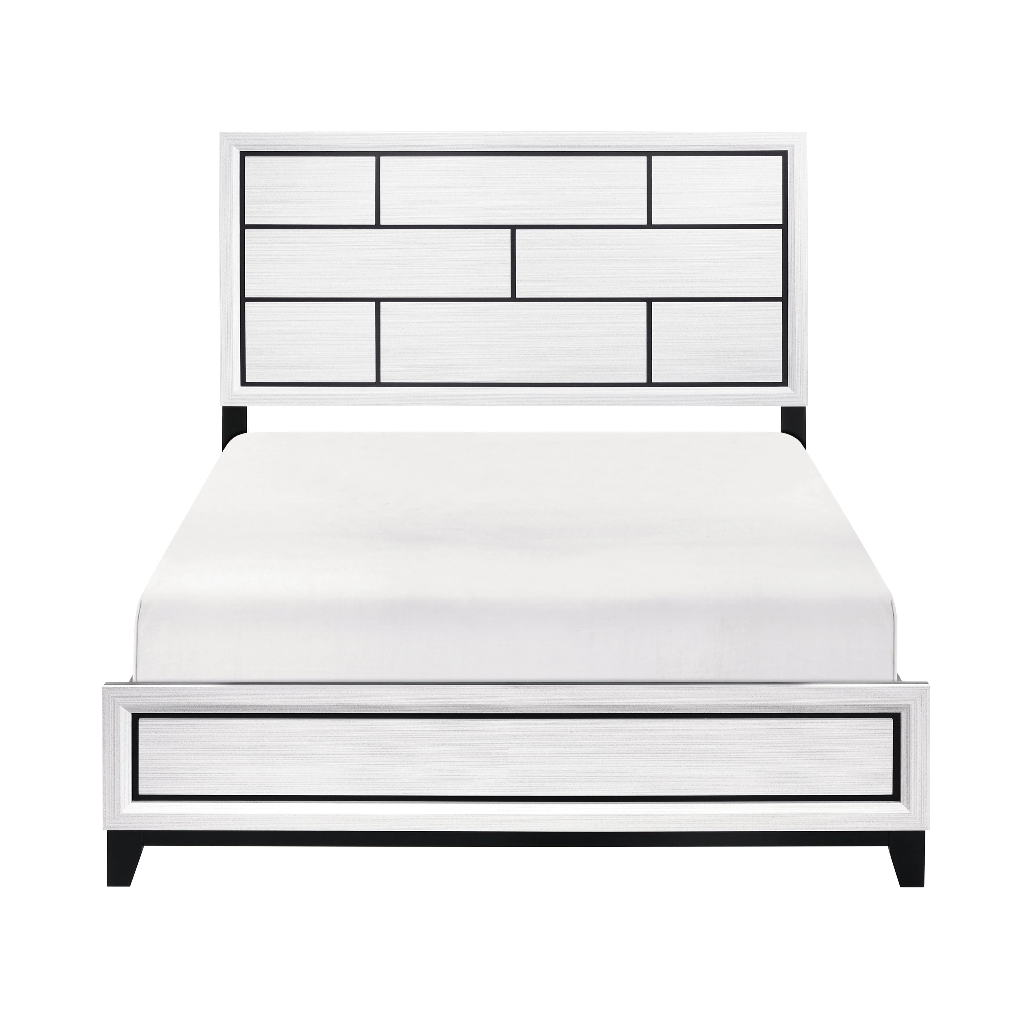 Davi White King Panel Bed - Image 6