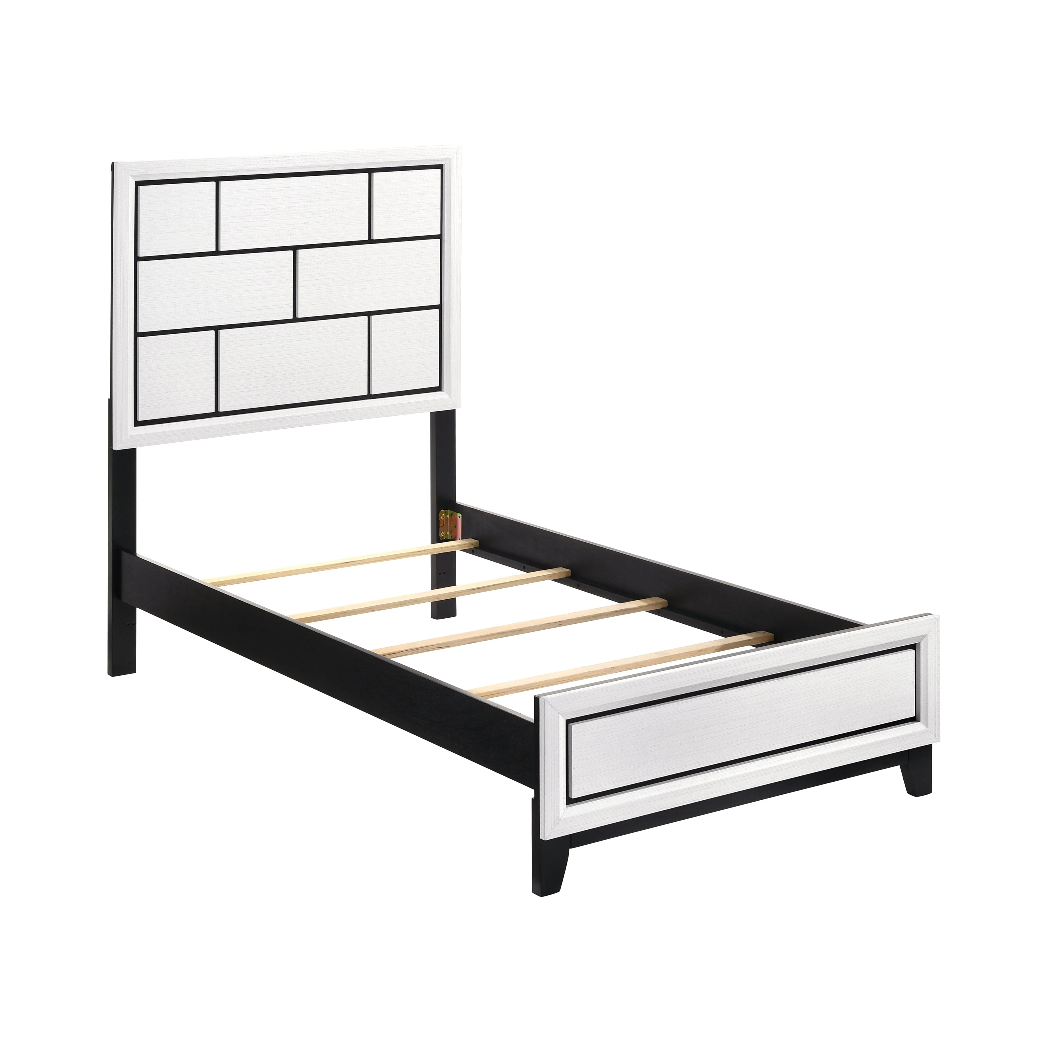 Davi White Twin Panel Bed - Image 3