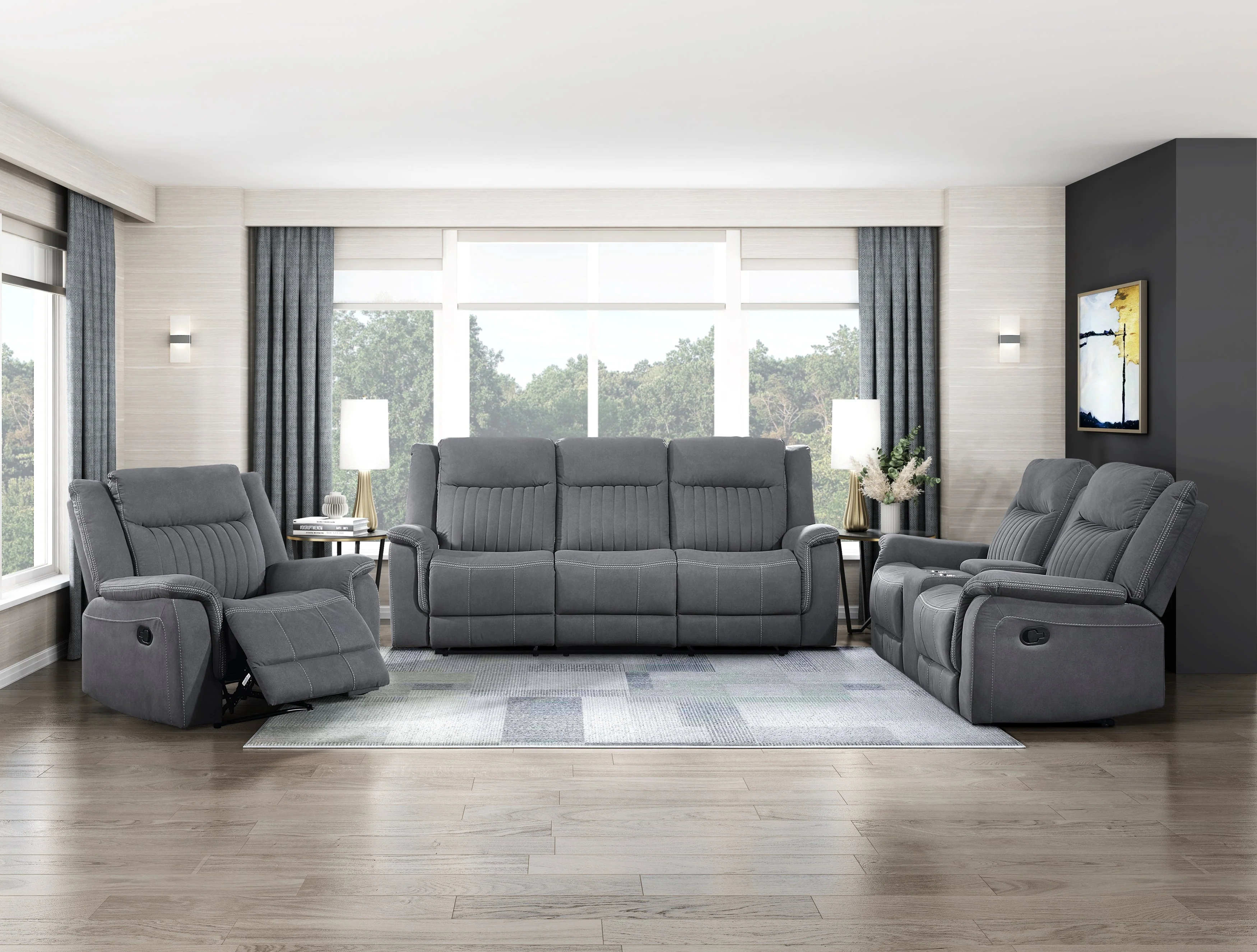 Dean Gray Reclining Chair - Image 2