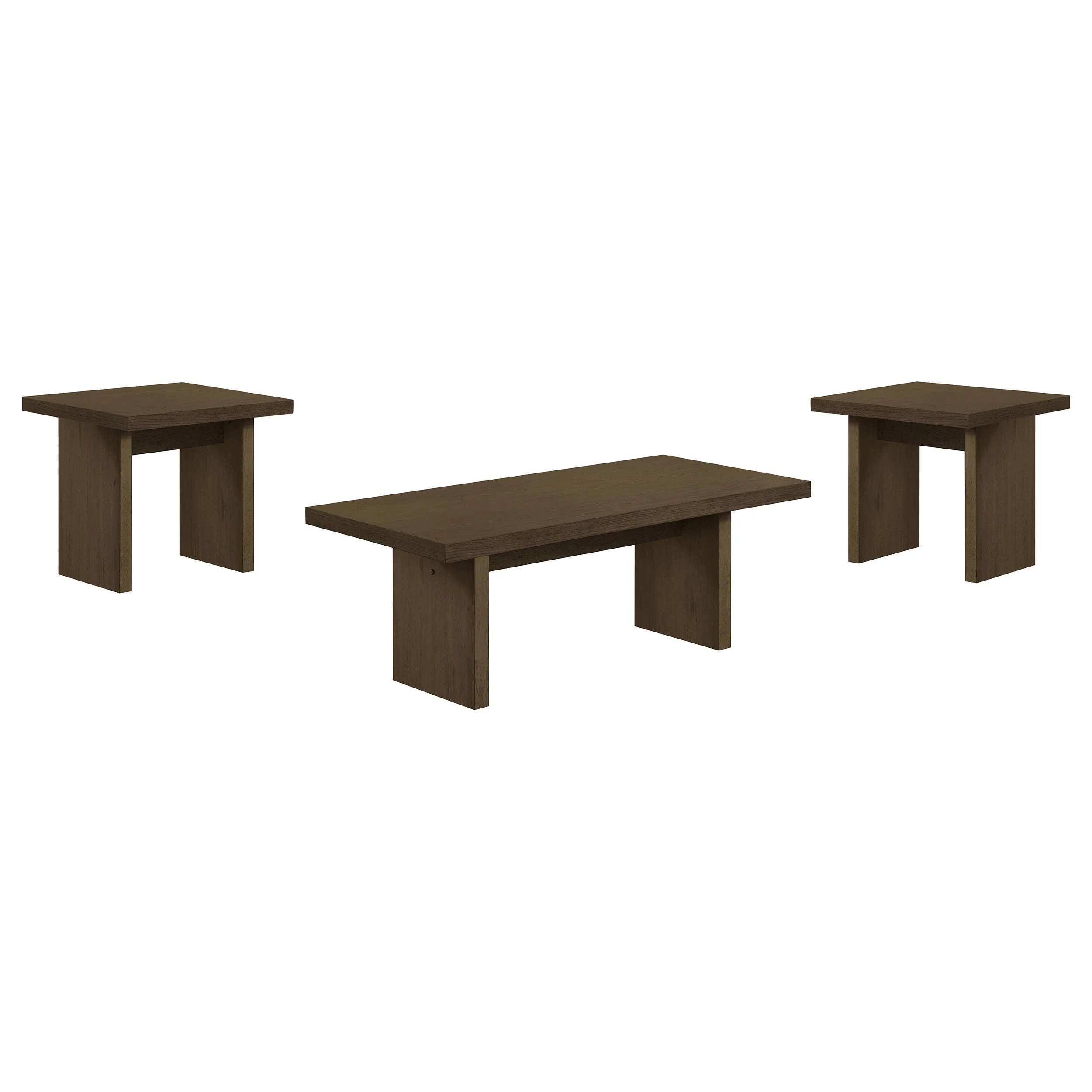 Decker Walnut 3-Piece Coffee and End Table Set - Image 2