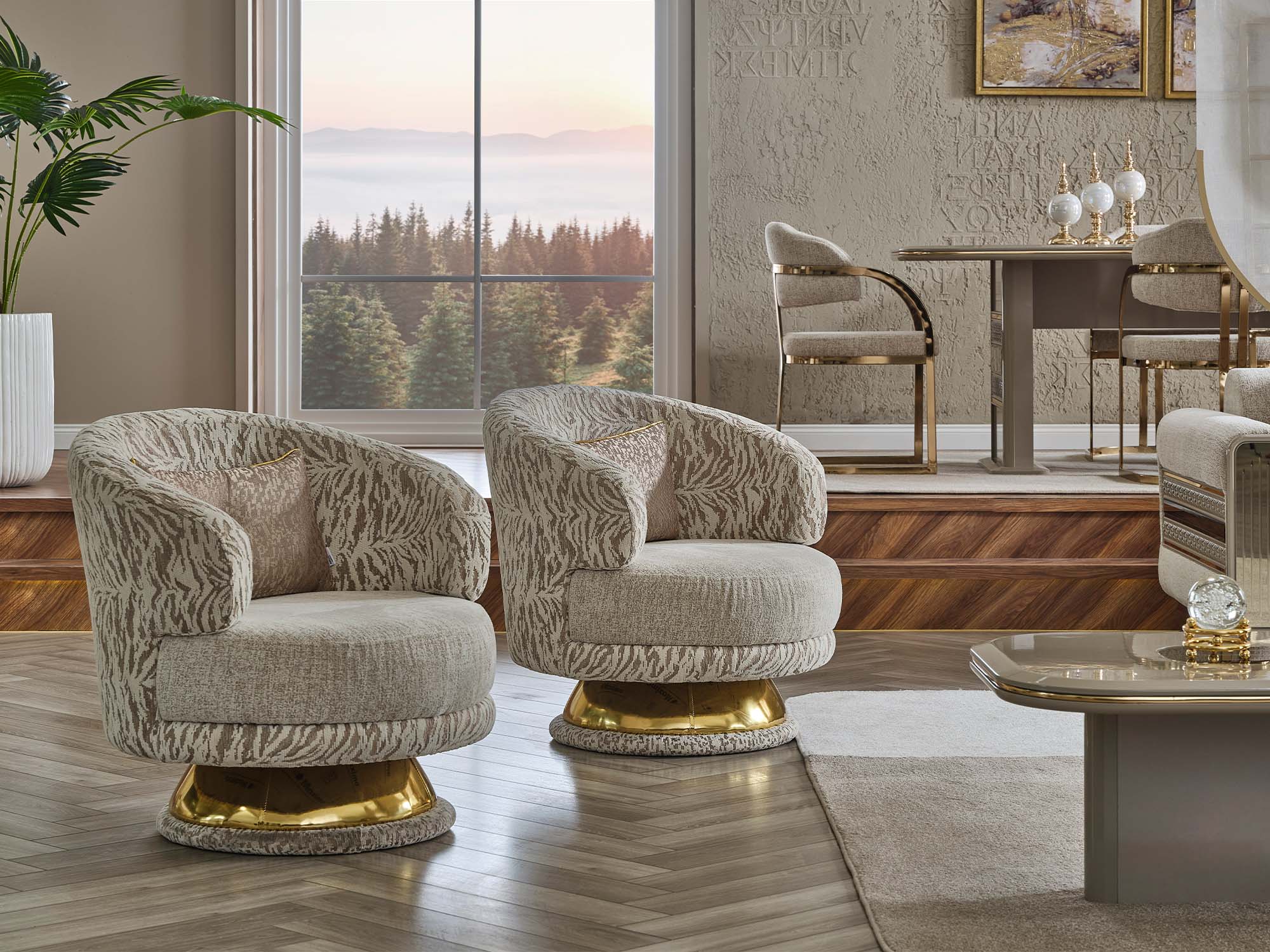 Delux Cream Chair - Image 6
