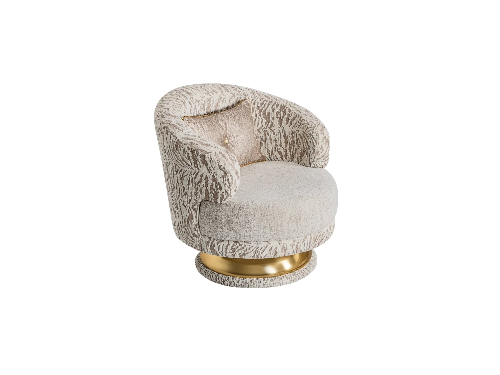 Delux Cream 3-pieces (Sofa & Loveseat & Chair) Living Room Set - Image 8