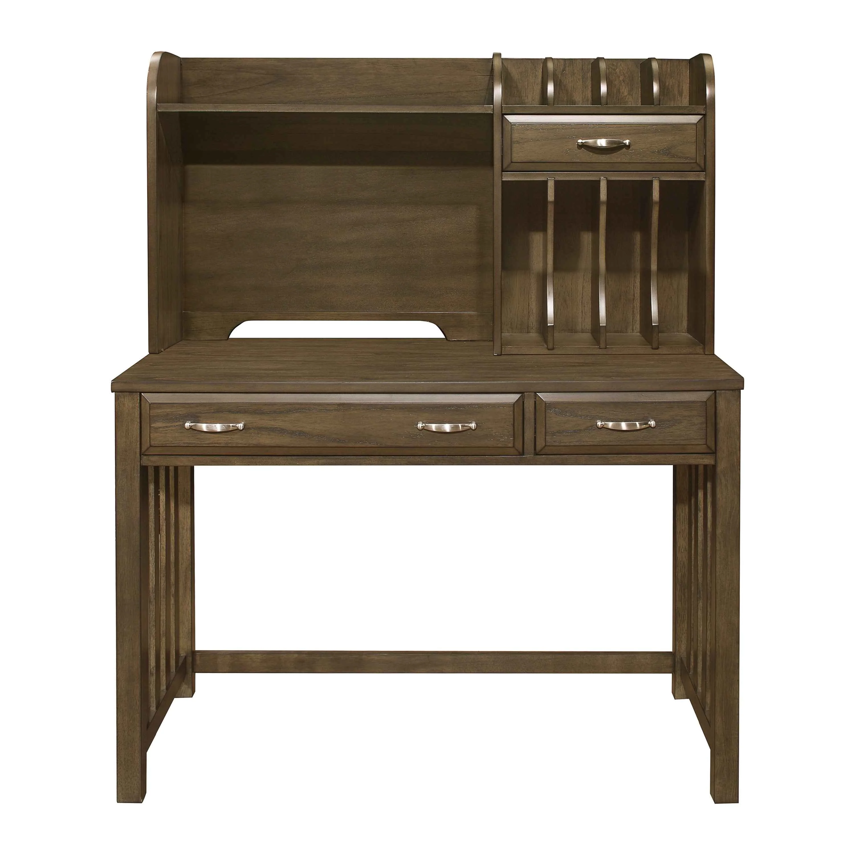 Blanche Brown Gray Desk with Hutch - Image 2