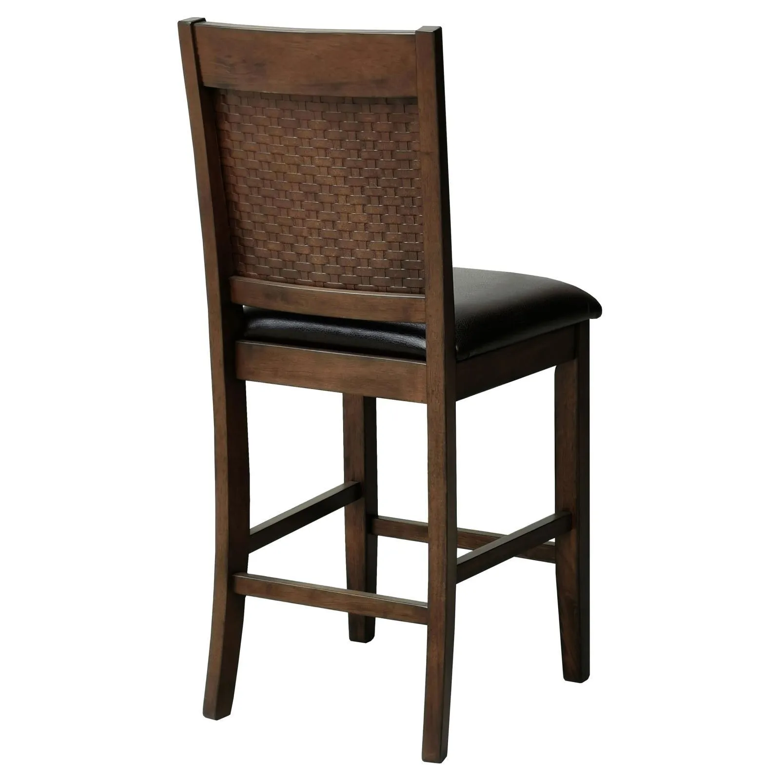 Dewey Brown/Walnut Upholstered Counter Height Chairs with Footrest, Set of 2 - Image 6