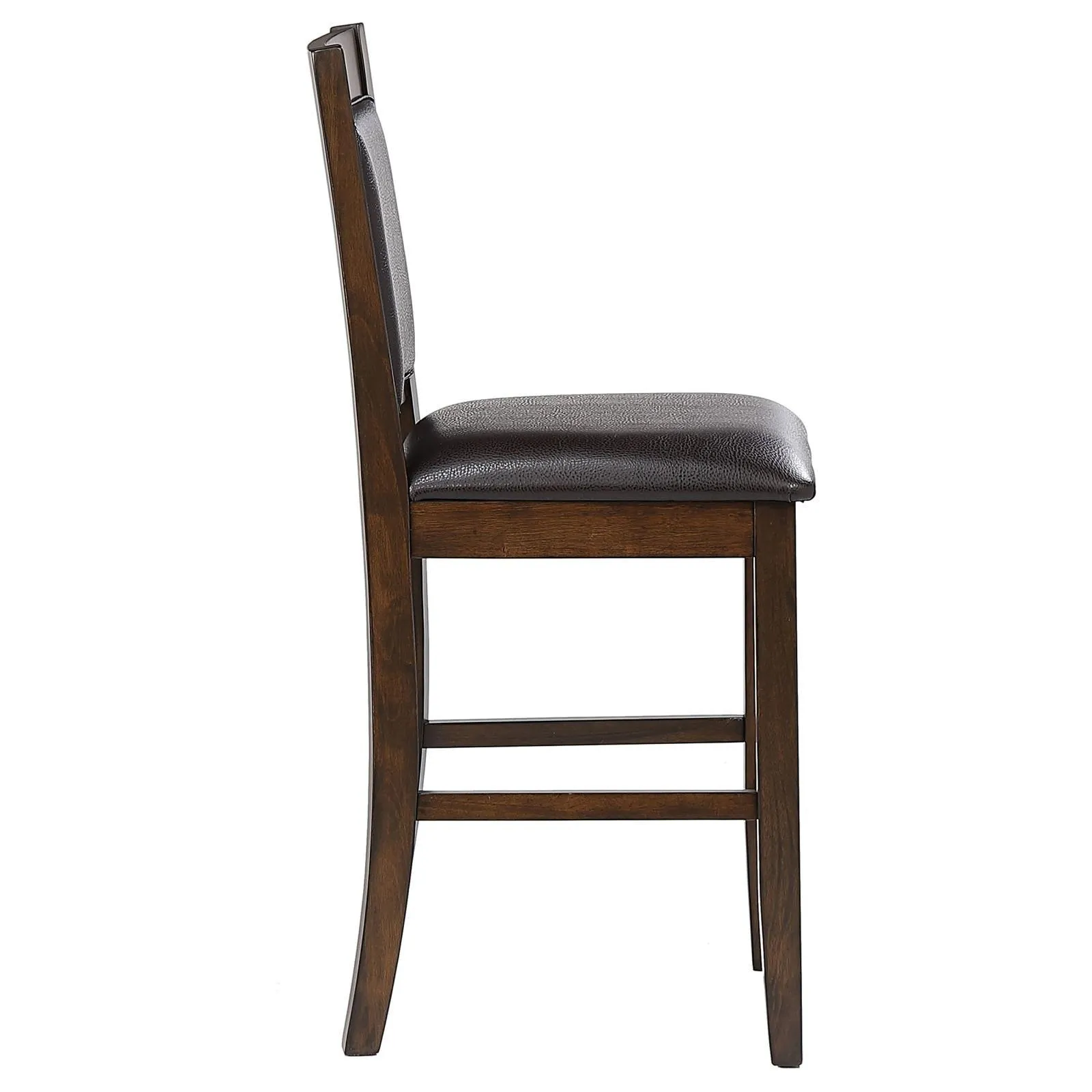 Dewey Brown/Walnut Upholstered Counter Height Chairs with Footrest, Set of 2 - Image 7