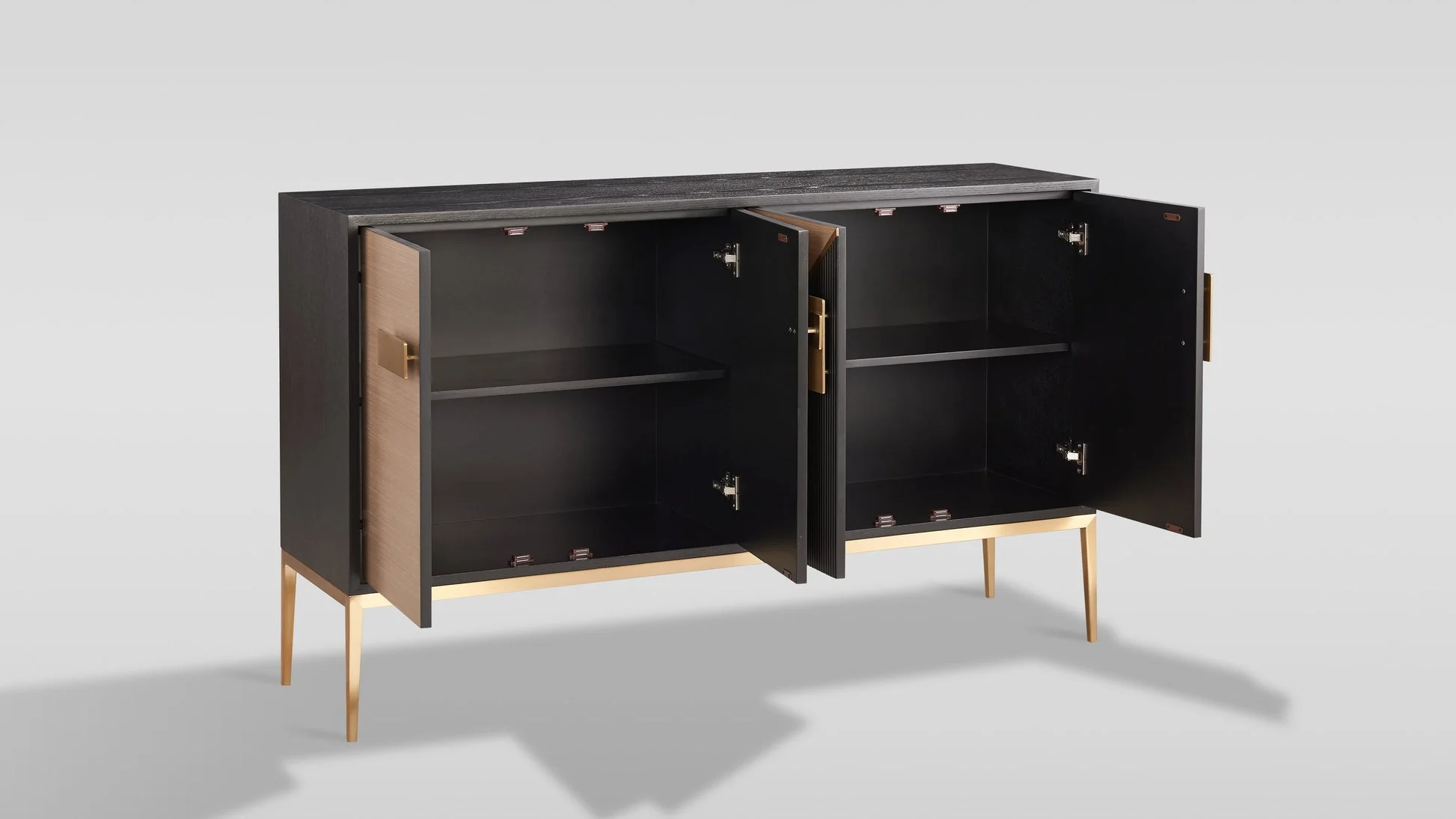 Divolia Grey and Black Sideboard - Image 4